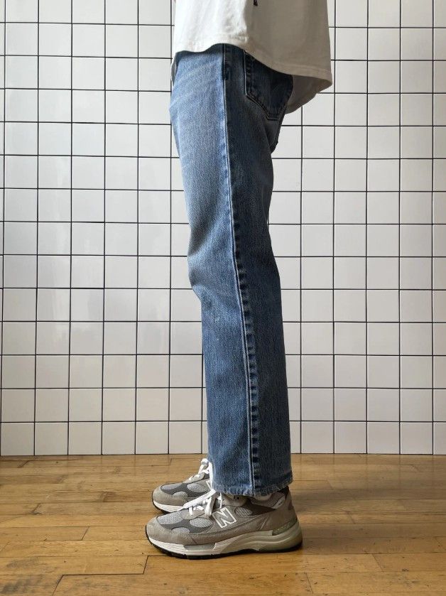 Jean Vintage LEVIS 505 Jeans Wash Blue Denim 90s S0126 Size US 32 / EU 48 - 5 Thumbnail