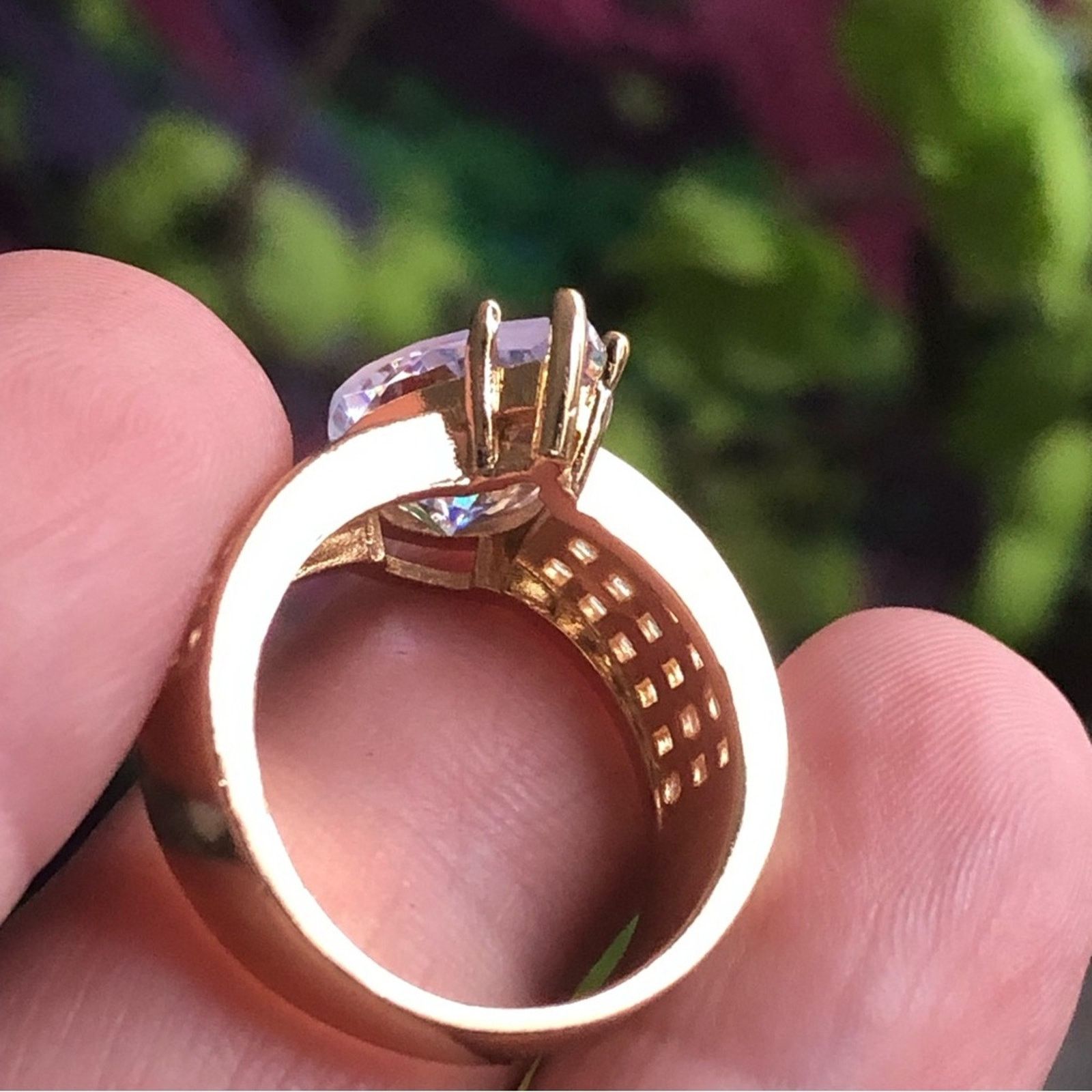 Jewelry Women’s teardrop CZ 18kt vermeil cocktail ring 8 NIB Size ONE SIZE - 7 Thumbnail