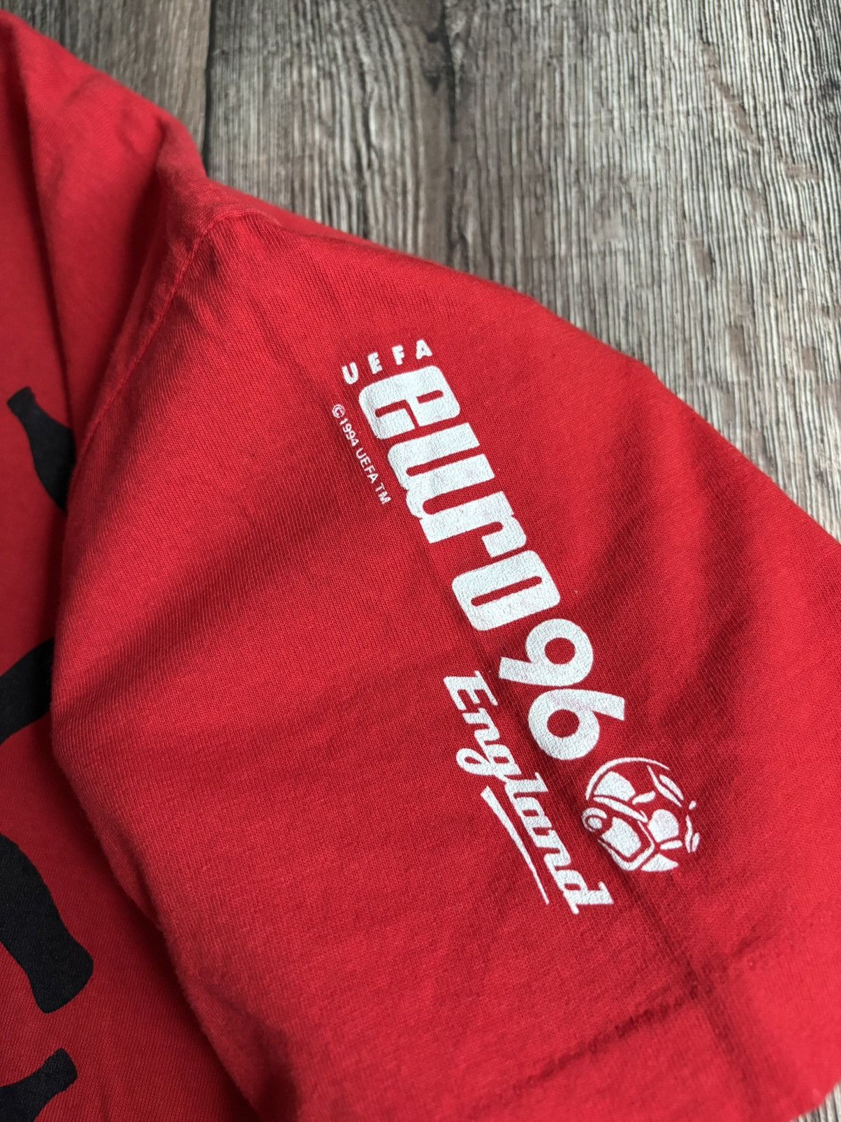 Coca Cola Vintage Coca Cola Promo Euro 1996 Football Single Stitch Tee Size US L / EU 52-54 / 3 - 8 Thumbnail