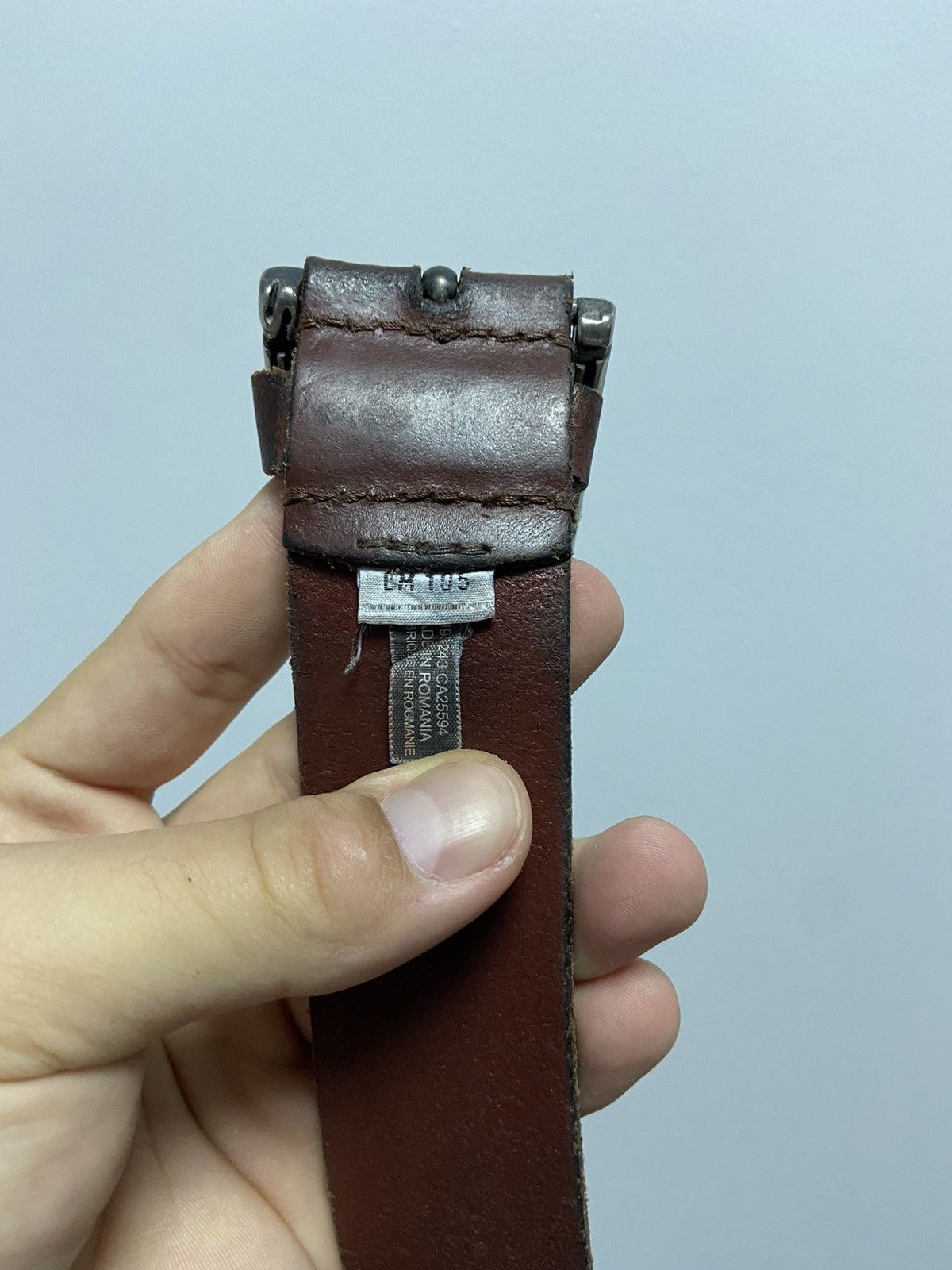 Diesel × Vintage Diesel Belt Vintage 100% Leather Avant Garde Y2K Style Logo Size ONE SIZE - 4 Thumbnail