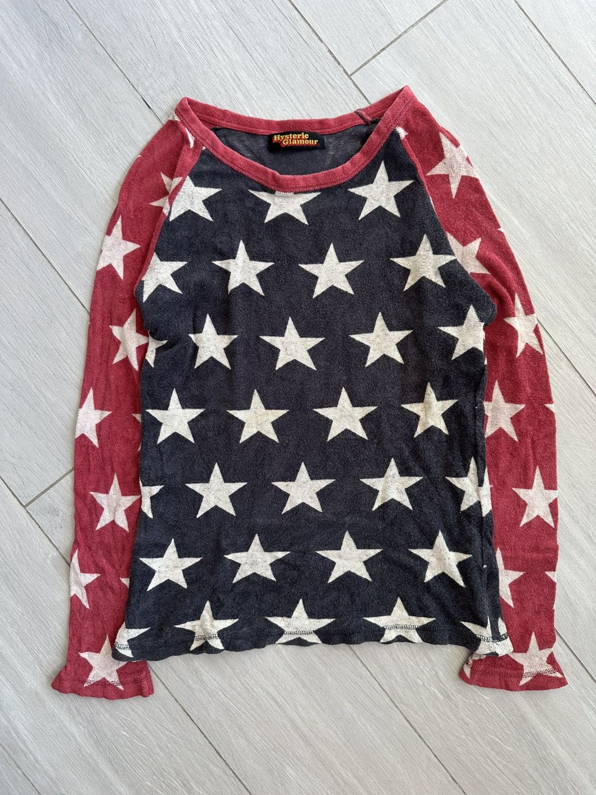 Hysteric Glamour 1990s Star AOP Long Sleeves Top