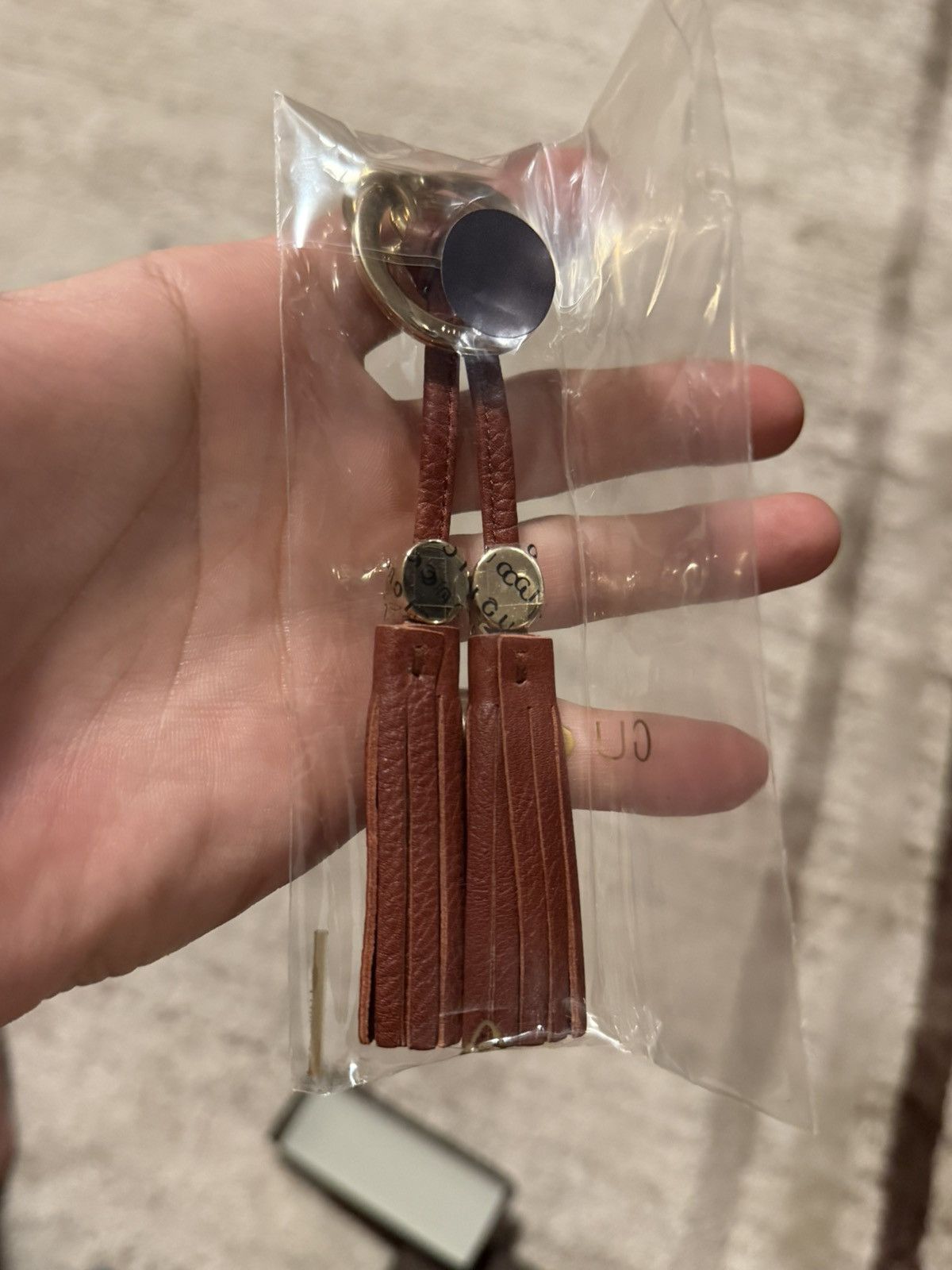 Gucci Gucci Leather Tassel Key Chain | Monogram Logo Size ONE SIZE - 4 Thumbnail