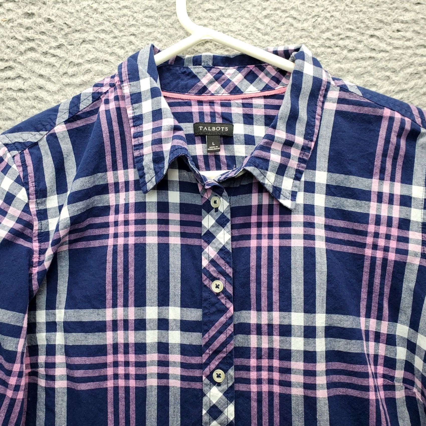 Talbots Talbots Shirt Women Size L Multicolor Plaid Long Sleeve Lightweight Collared Button Up Size L / US 10 / IT 46 - 7 Thumbnail