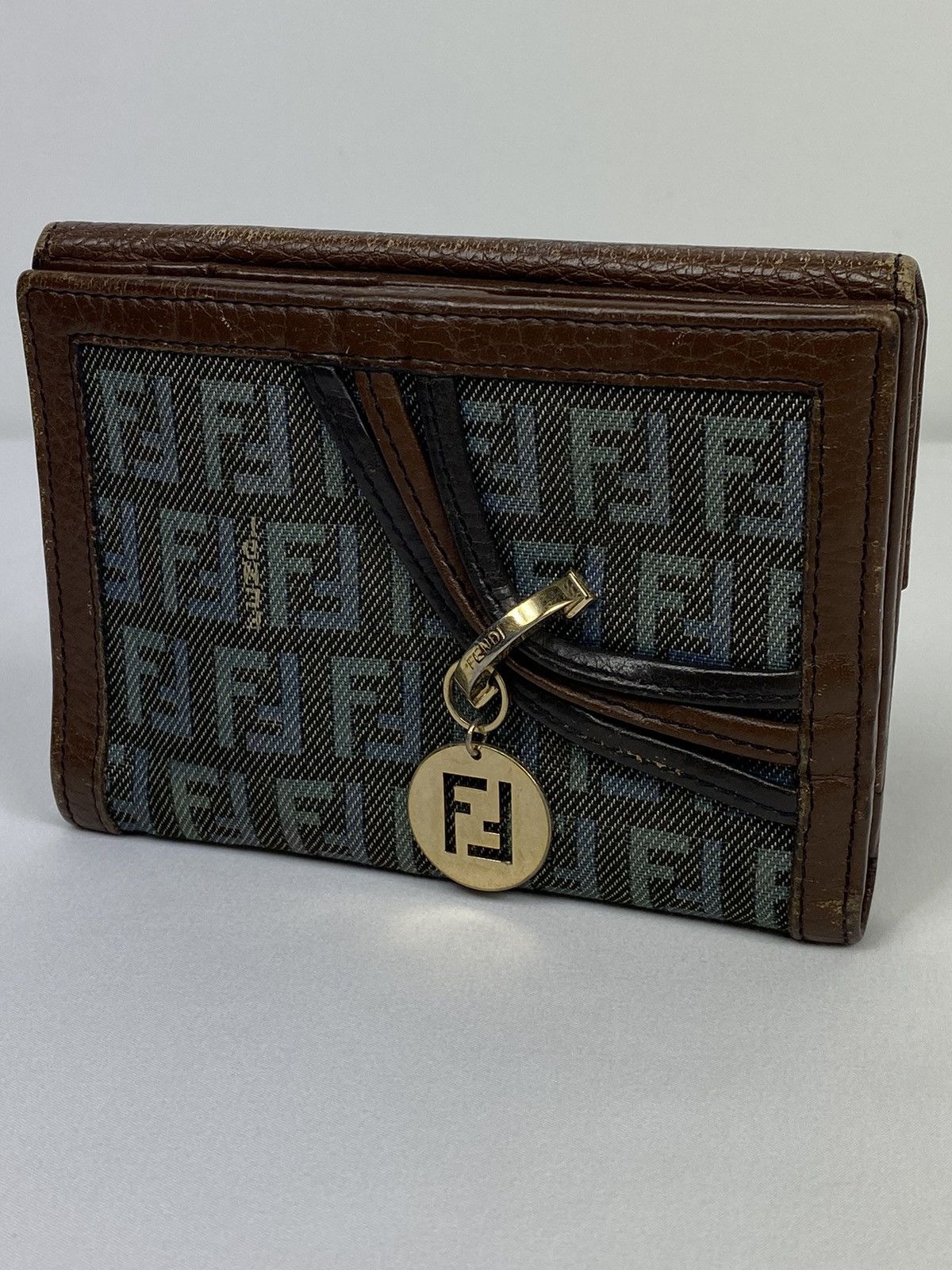 Fendi Zucca FF Leather bifold wallet