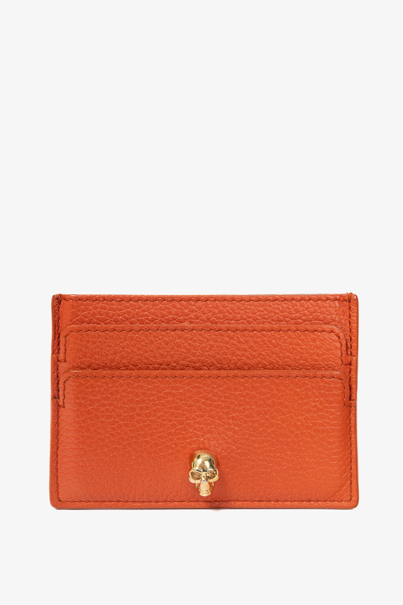 Alexander McQueen Alexander McQueen Flame Grained Leather Skull Cardholder Size ONE SIZE - 1 Thumbnail