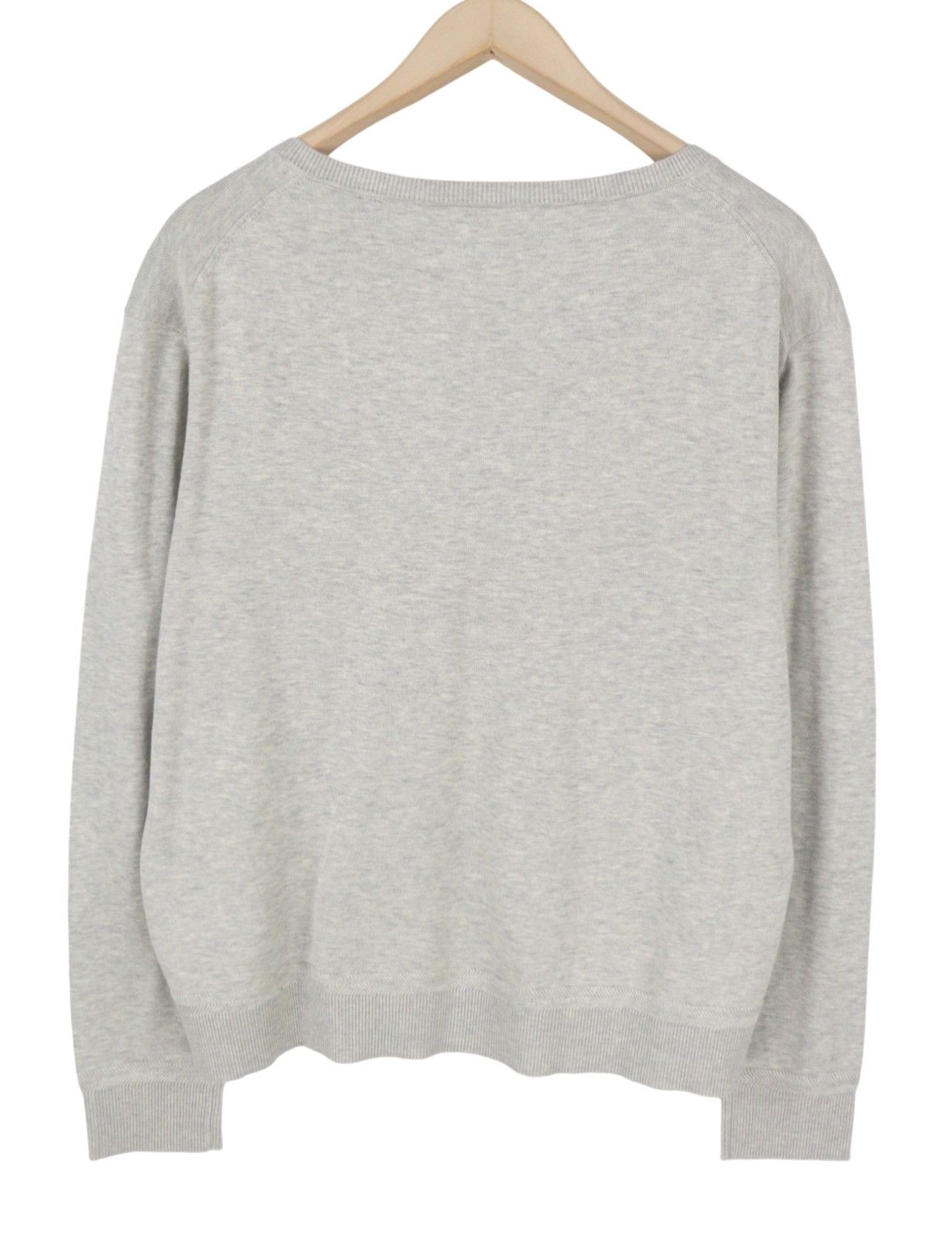 Gant LIGHT COTTON V-NECK 2XL Light Grey Melange Knit 88098 Size XXL / US 16-18 / IT 52-54 - 4 Thumbnail