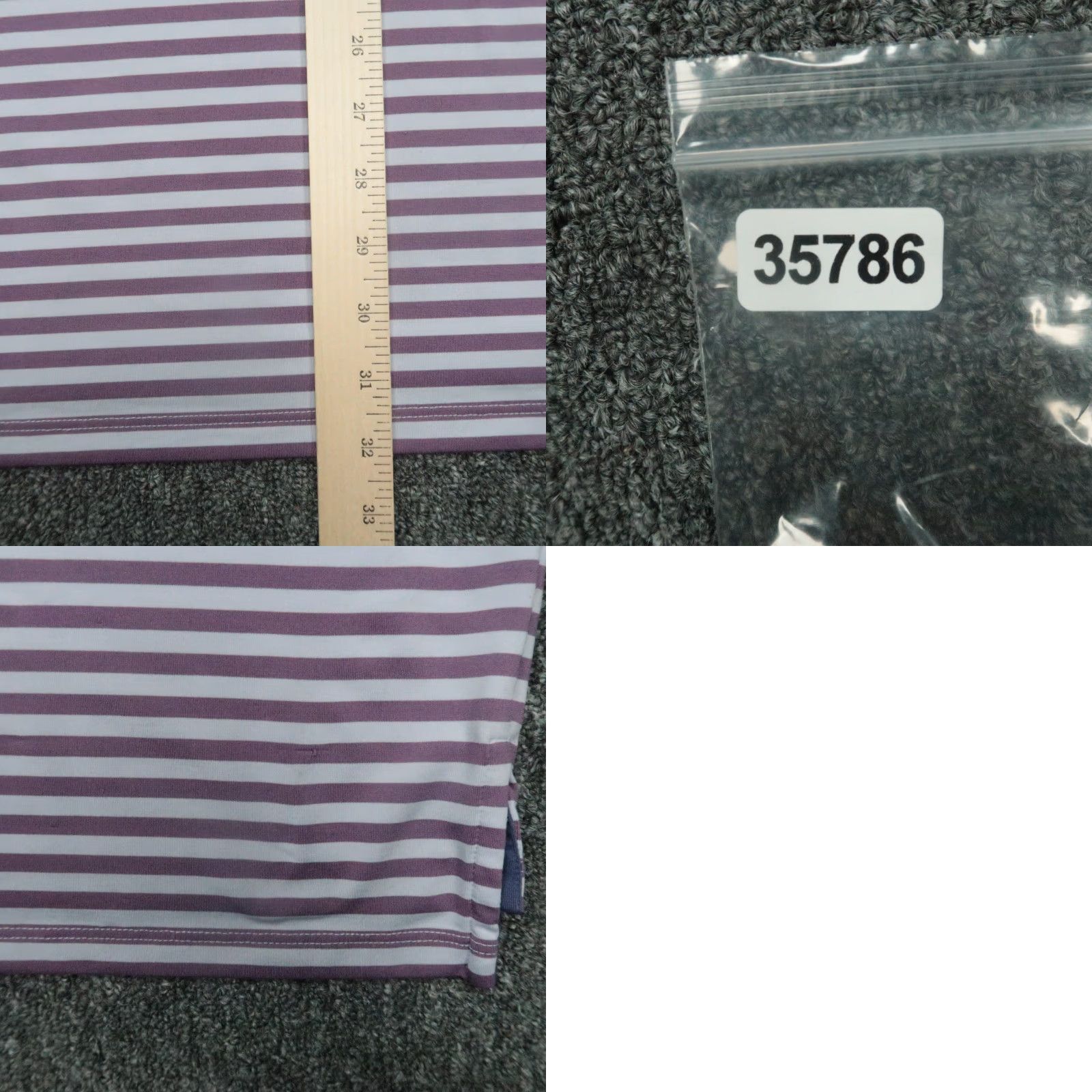 Vintage Greyson Polo Shirt Mens XL Purple Striped Snap Front Performance Polo (Golf) Size US XL / EU 56 / 4 - 8 Thumbnail