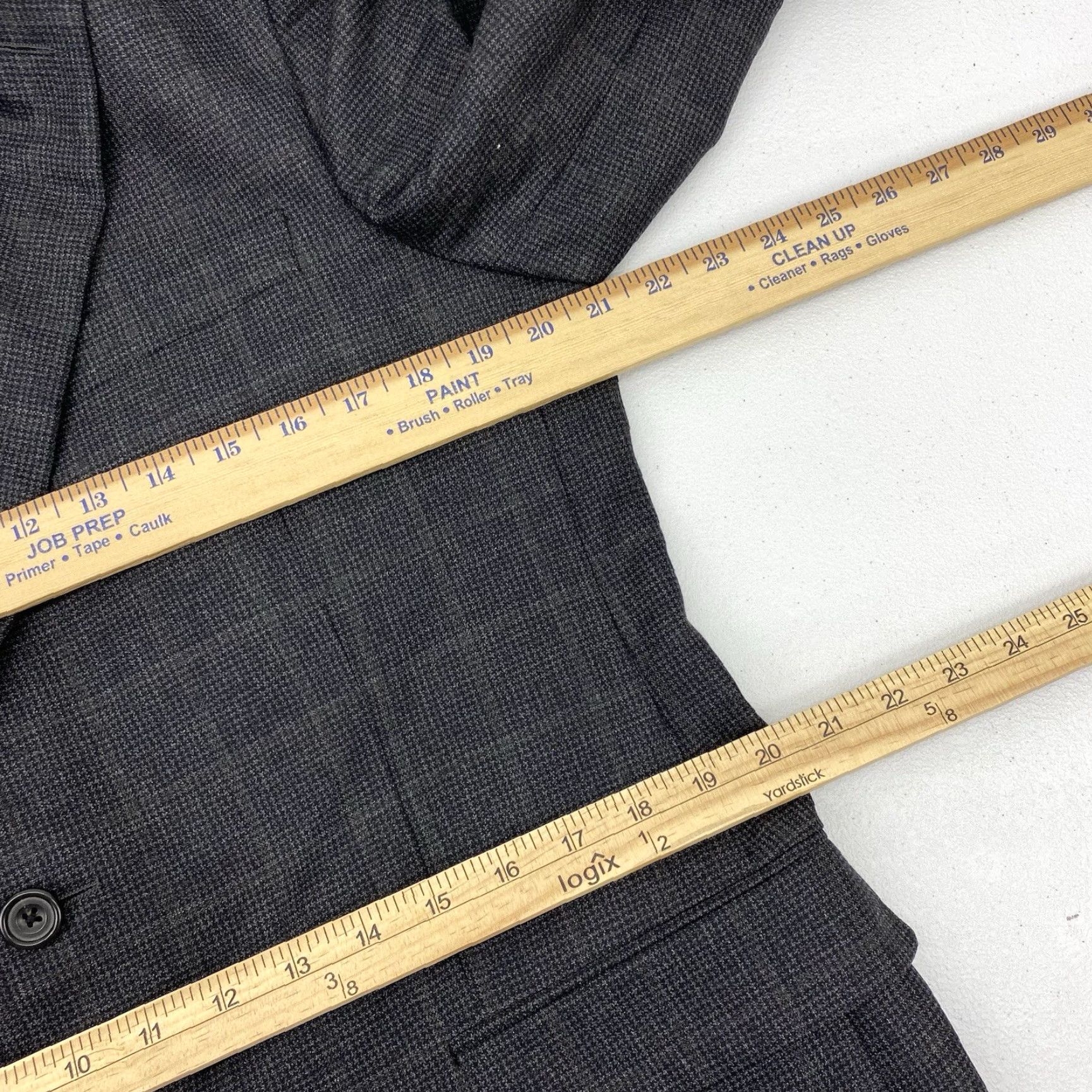 Vintage Hickey Freeman Blazer Men's Size 40R Wool Plaid Wool Notch Lapel 2-Button Single-Breasted Casual Jacket Coat Shirt Style Mens Size 40R - 5 Thumbnail