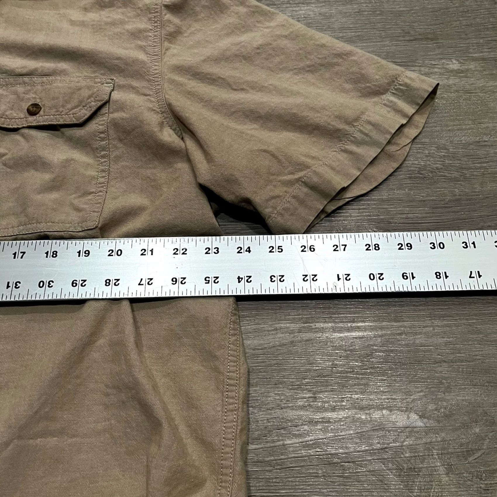 Carhartt Carhartt Shirt Button-Up Cotton Tan Short Sleeve XL Regular Fit Men Logo Workwear Beige Size US XL / EU 56 / 4 - 5 Thumbnail