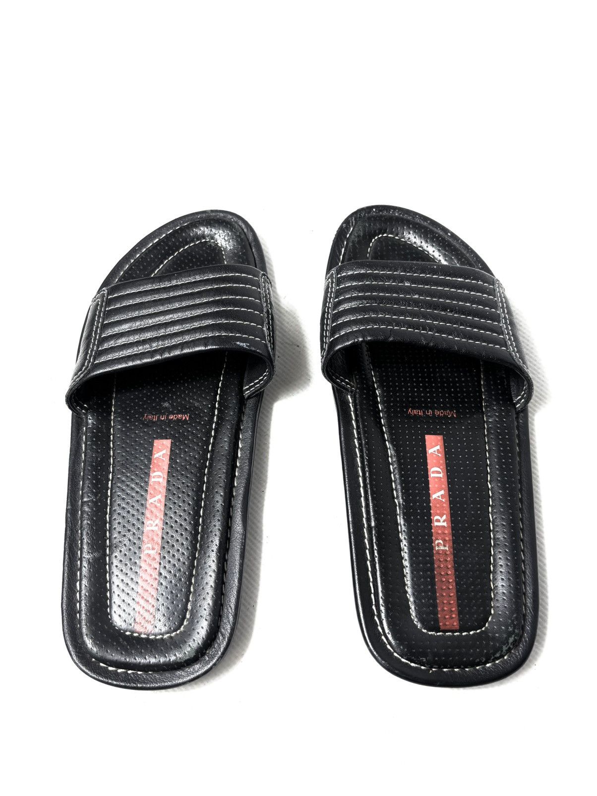 Prada Vintage Prada Leather slippers Size US 5 / IT 35 - 3 Thumbnail