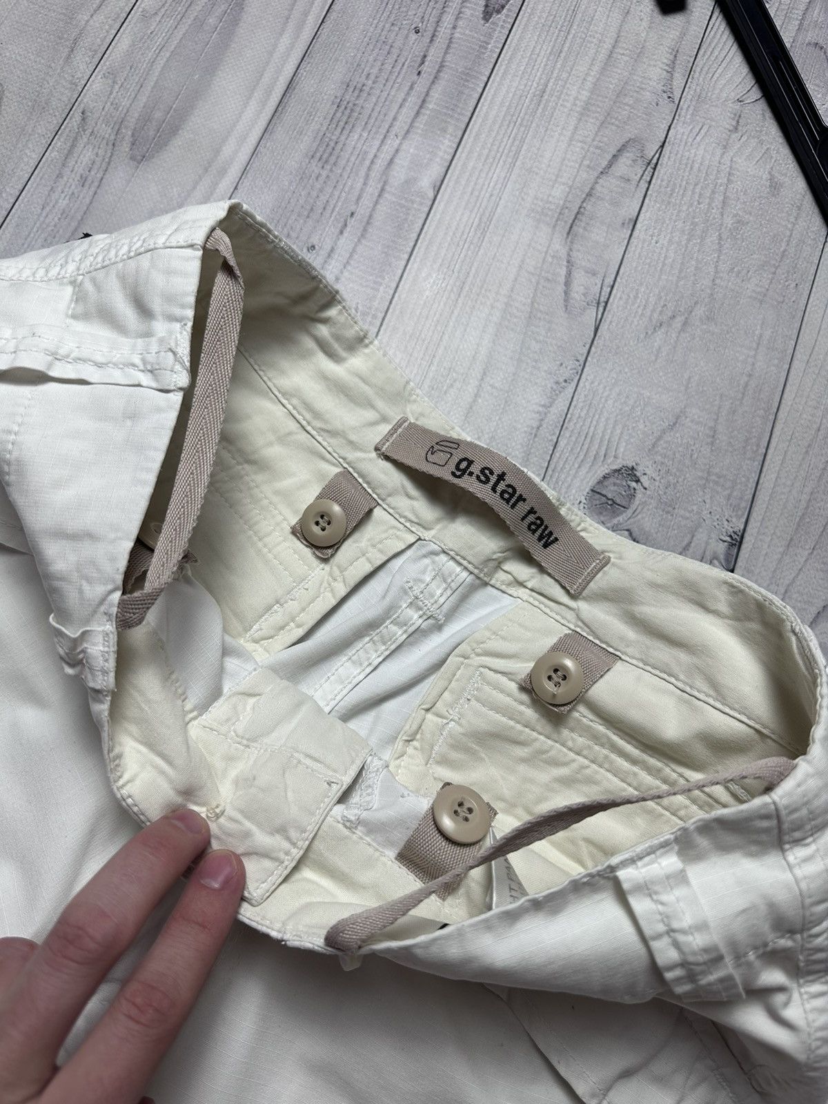 G-Star Vintage Raw G-Star cargo pants zip white rare size 30/34 Size US 30 / EU 46 - 6 Thumbnail