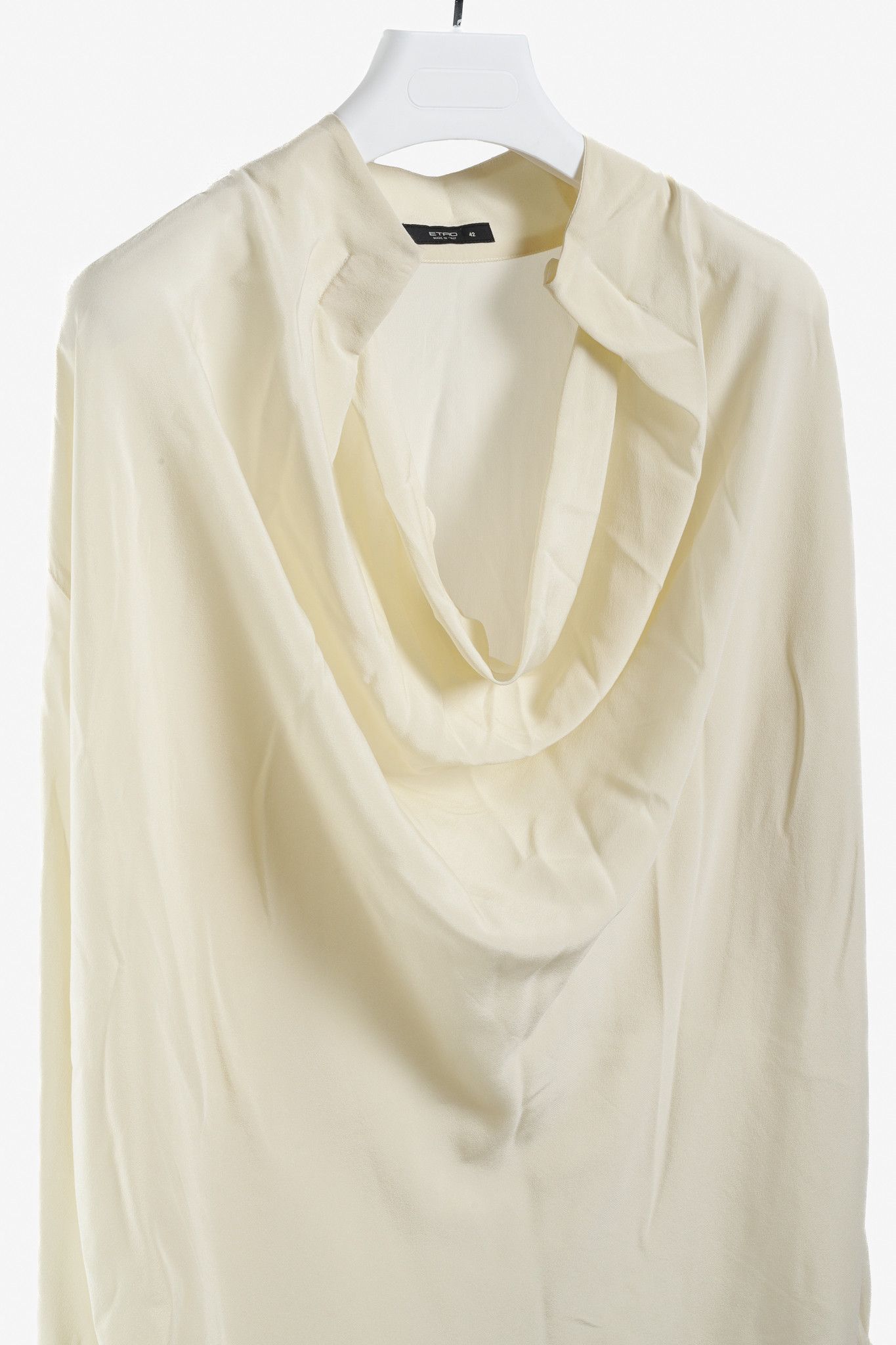 Etro Etro Cream Silk Cowl Neck Tunic Size M / US 6-8 / IT 42-44 - 3 Thumbnail
