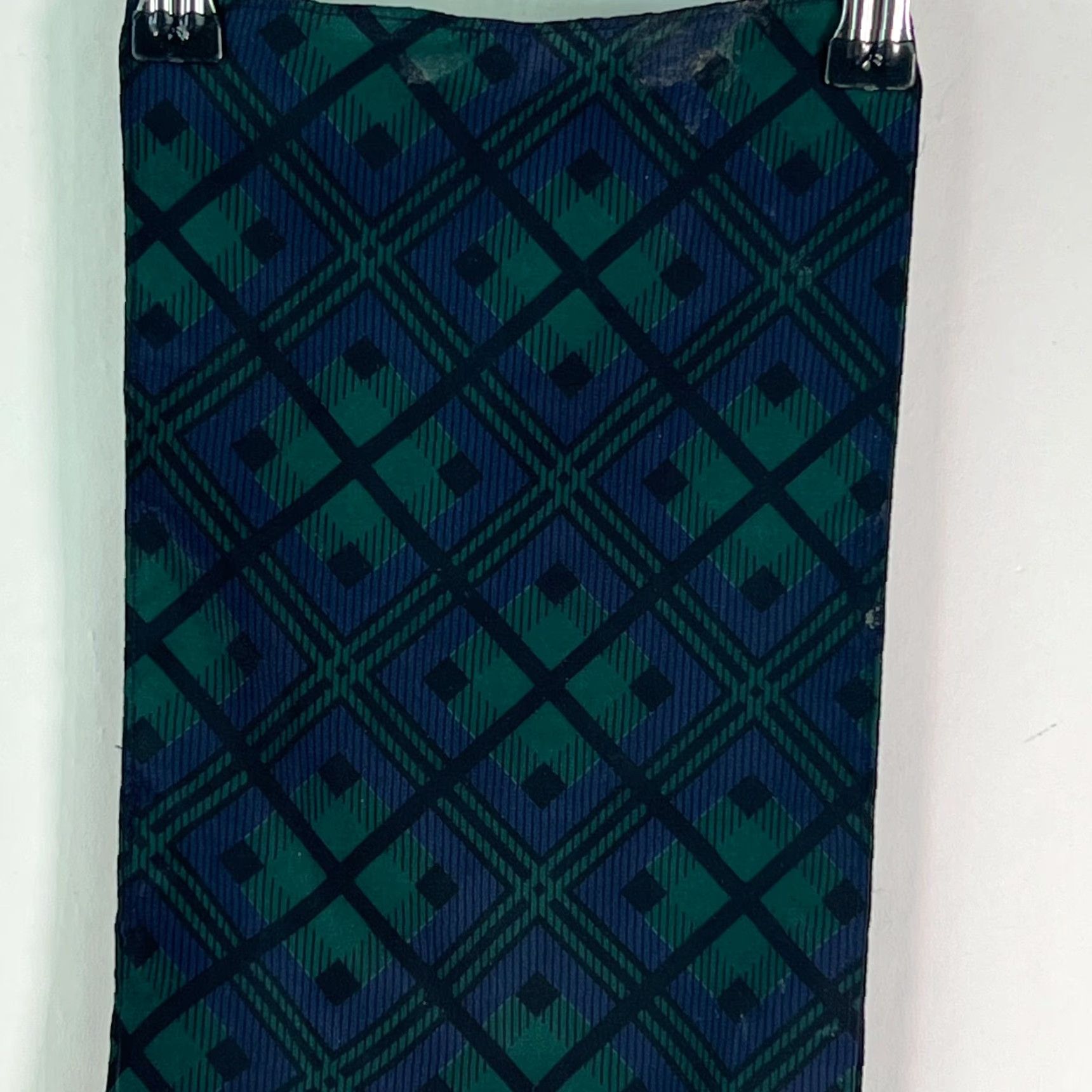 Vintage Womens Blue Geometric Print Rectangle Scarf 7X26 Inch Classic 7X26 Scarf Womens Blues Geometric Classic Rectangle Scarf Size ONE SIZE - 2 Thumbnail