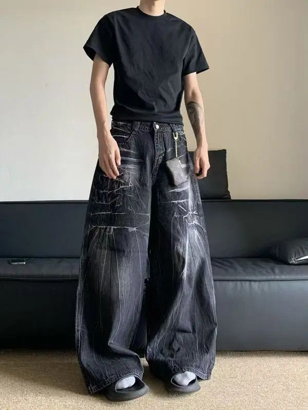 Japanese Brand Kimaya x Rumi Black casual vintage lightning straight jeans Size US 32 / EU 48 - 2 Thumbnail
