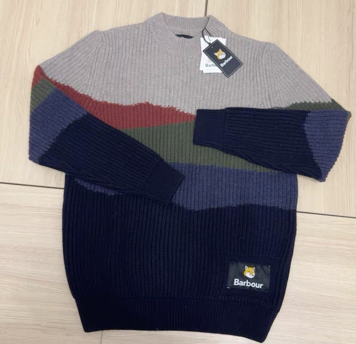 Barbour Barbour x Maison Kitsune Collab 100% Wool Sweater J44 Size US L / EU 52-54 / 3 - 1 Thumbnail