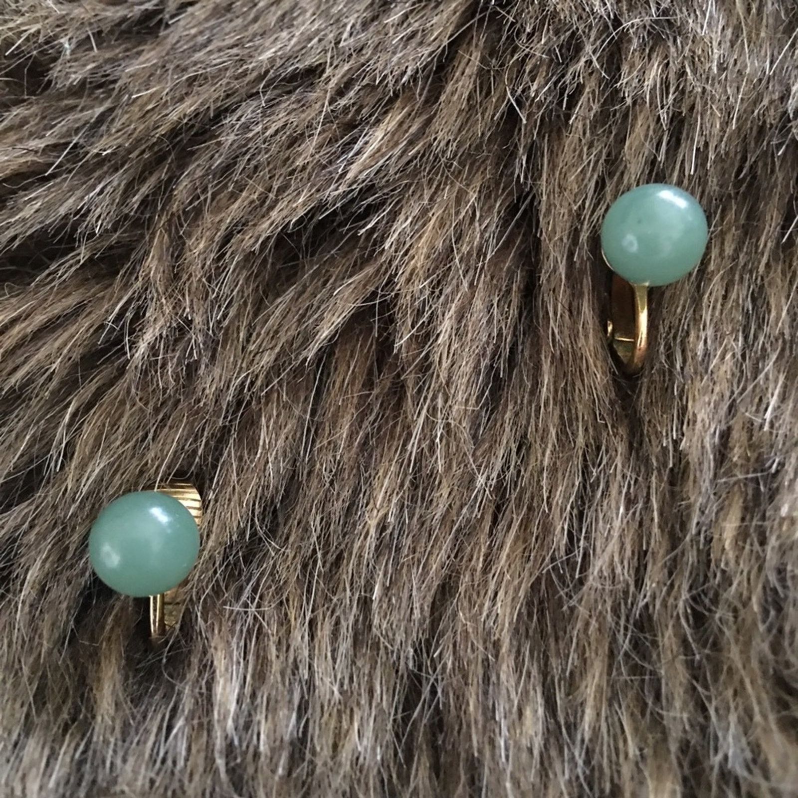 Vintage Vintage 70s green marble lucite clip on earrings Size ONE SIZE - 1 Thumbnail