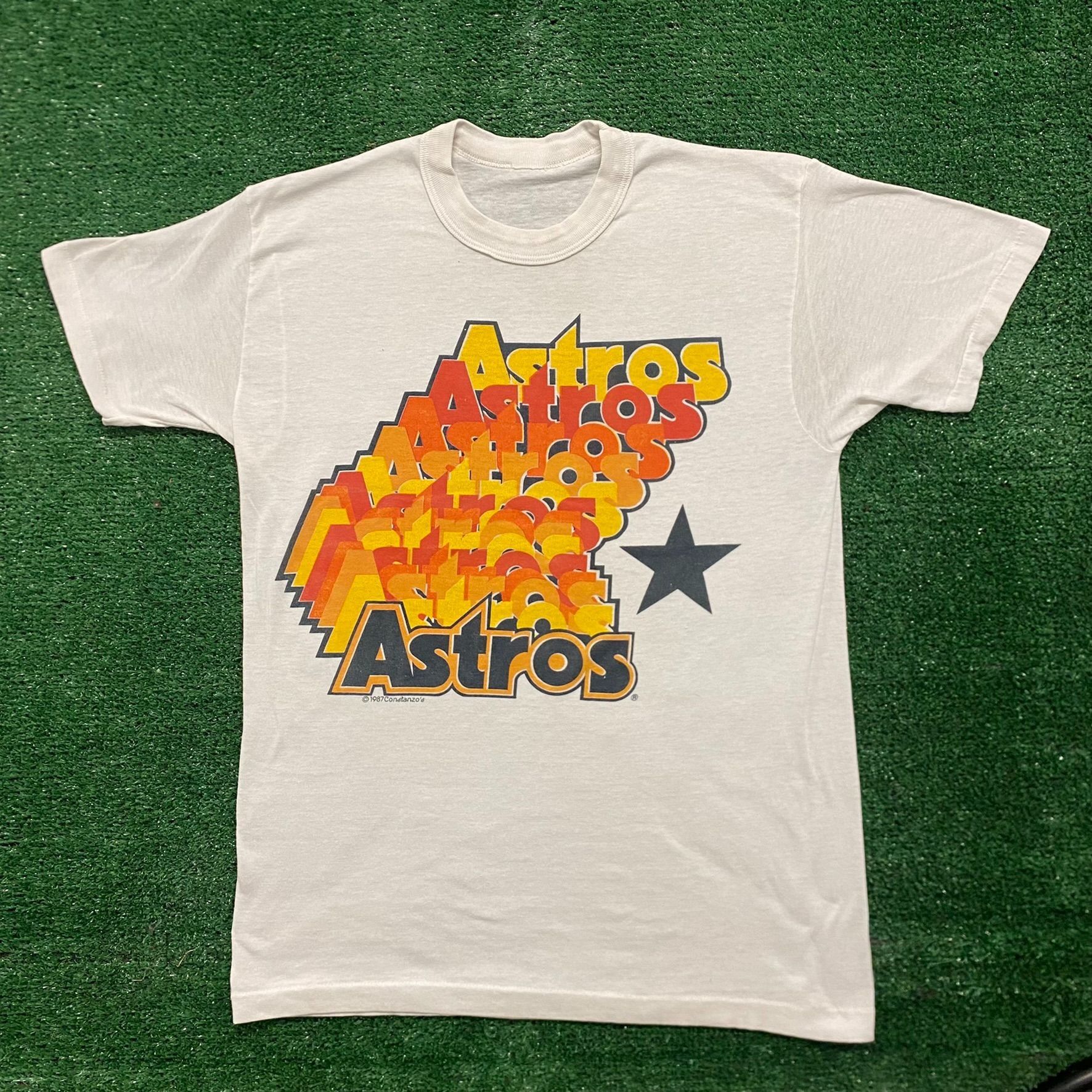 80s Vintage Houston Astros Mlb Baseball T-shirt SMALL -  Sweden