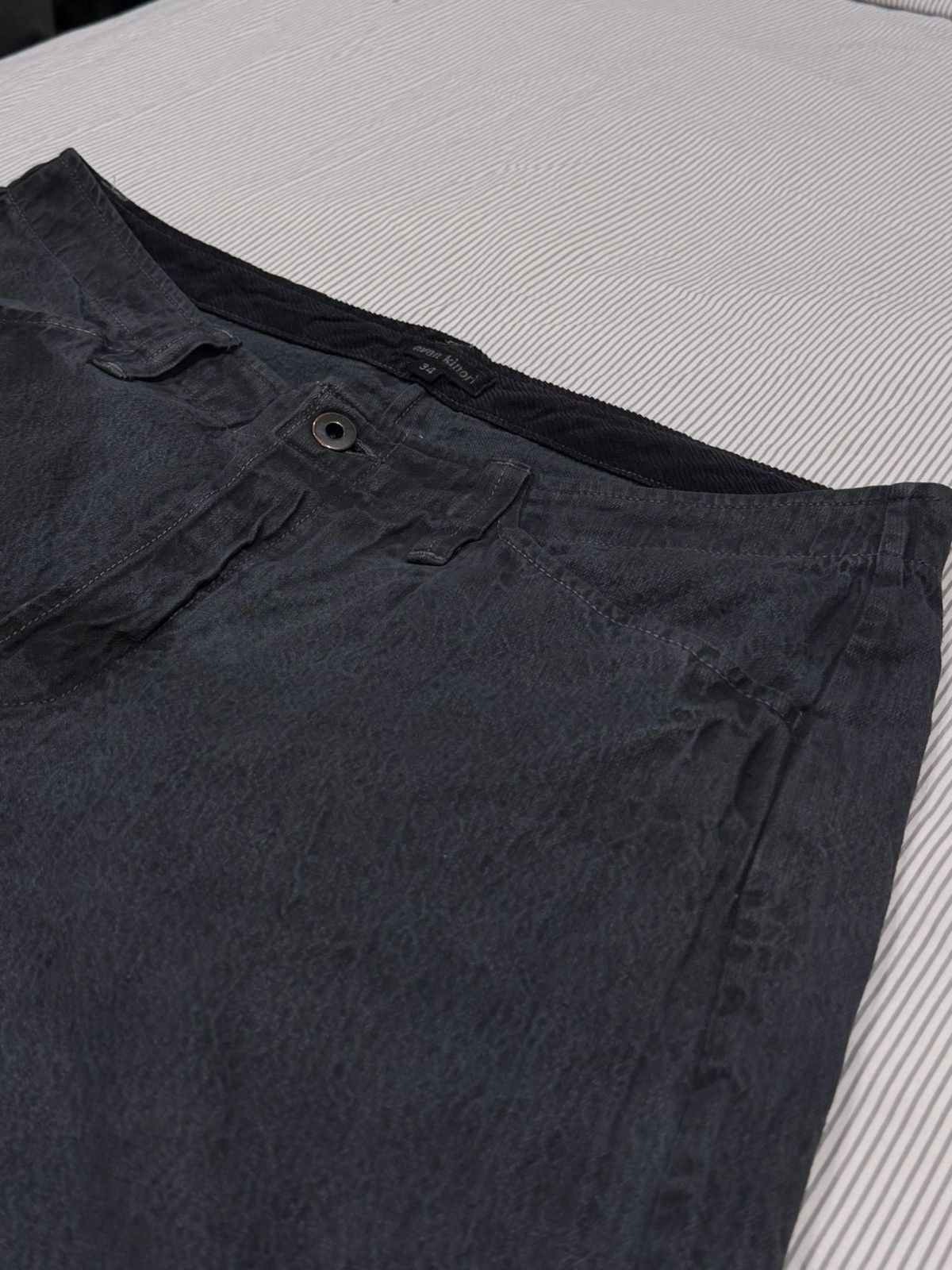 Evan Kinori Four pocket cotton hemp sumi inked dyed pants 34 Size US 34 / EU 50 - 14 Thumbnail