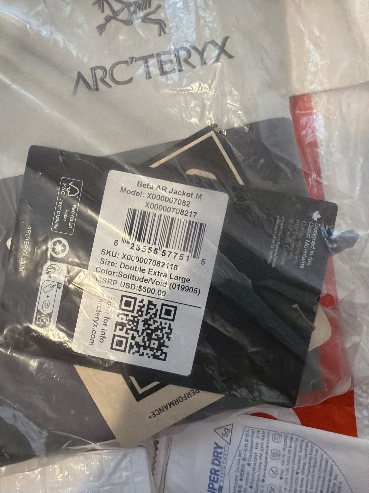 Arc'teryx Arc'teryx Beta AR Jacket Goretex Pro Men’s XXL Solitude Void Size US XXL / EU 58 / 5 - 5 Thumbnail