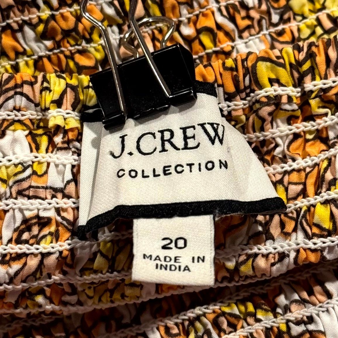 J.Crew J Crew Collection Smocked Maxi Dress Floral Orange 20 Resort Size 3XL / US 20-22 - 3 Thumbnail