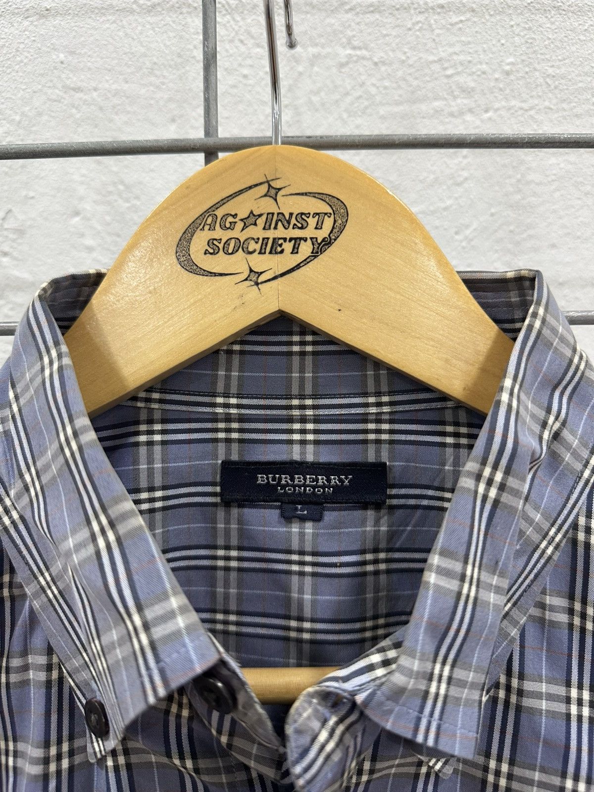 Burberry Burberry London Blue Nova Check Plaid Shirt Size US L / EU 52-54 / 3 - 5 Thumbnail
