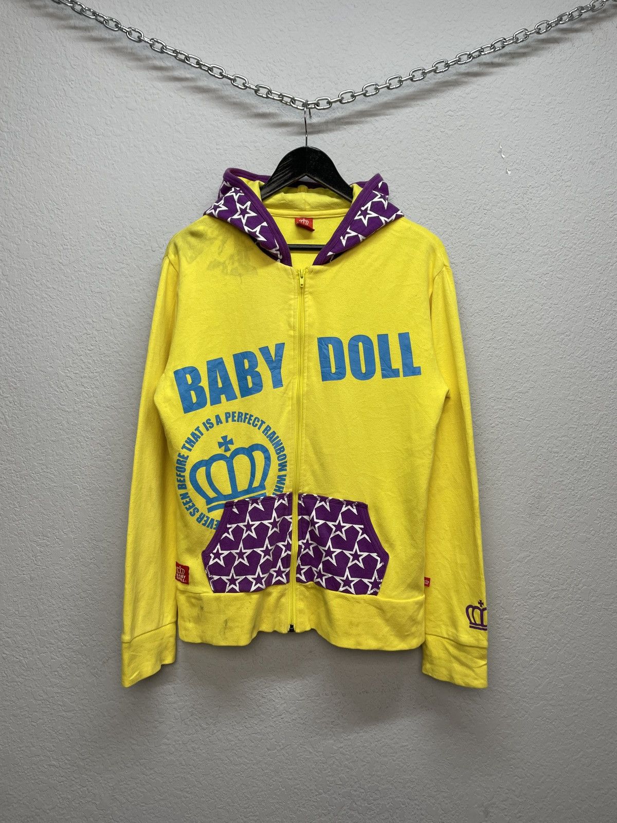 Japanese Brand Vintage Y2K Baby Doll Japanese Style Zip Hoodie Wiwiene Size US M / EU 48-50 / 2 - 1 Thumbnail