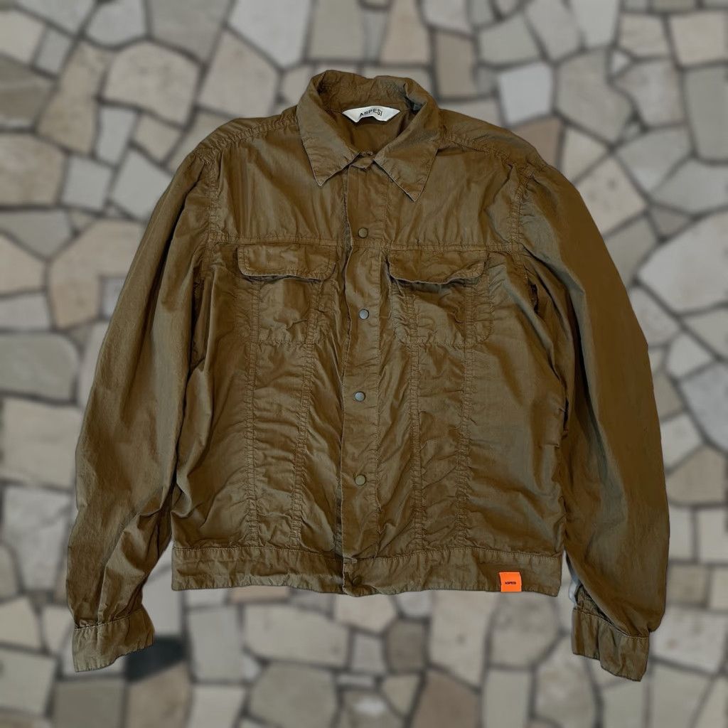 Aspesi Aspesi Bomber Jacket Men’s Medium Knit Cotton Brown Snap Button Casual, Travel, Business Urban Fashion, Streetwear Womens Mens Boys Girls Size US M / EU 48-50 / 2 - 1 Thumbnail