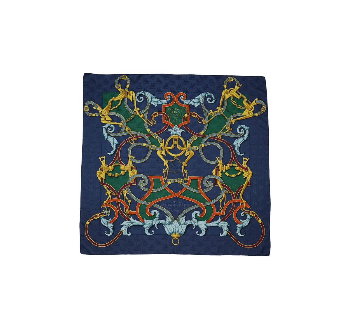 image of Hermes Carre 90 "l’Instruction Du Roy" Silk Scarf Shawl in Grey, Women's