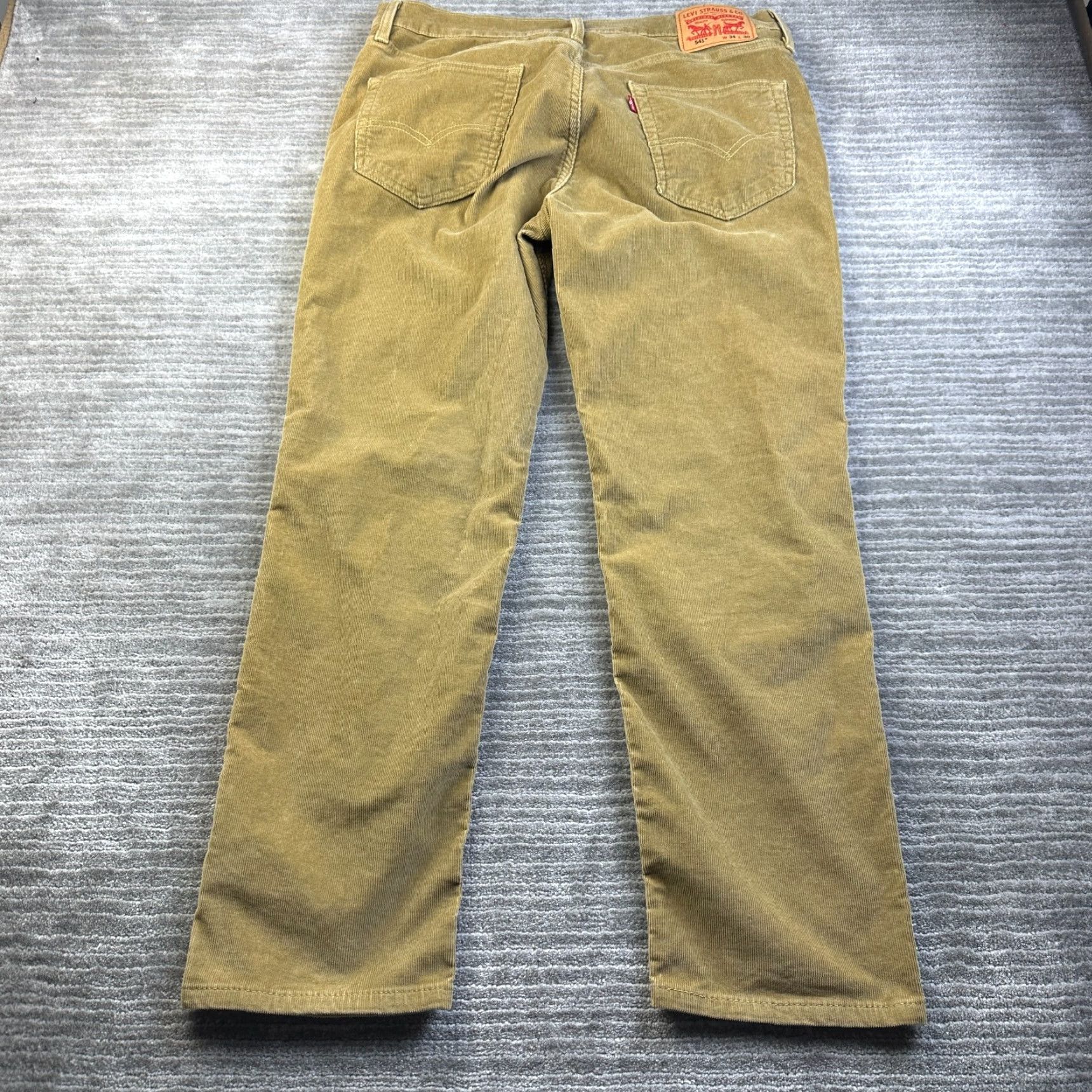 Levi's Levis 541 Corduroy Pants 34x30 Beige Tan Athletic Fit Chino Bottoms Slacks Mens Size US 34 / EU 50 - 2 Thumbnail
