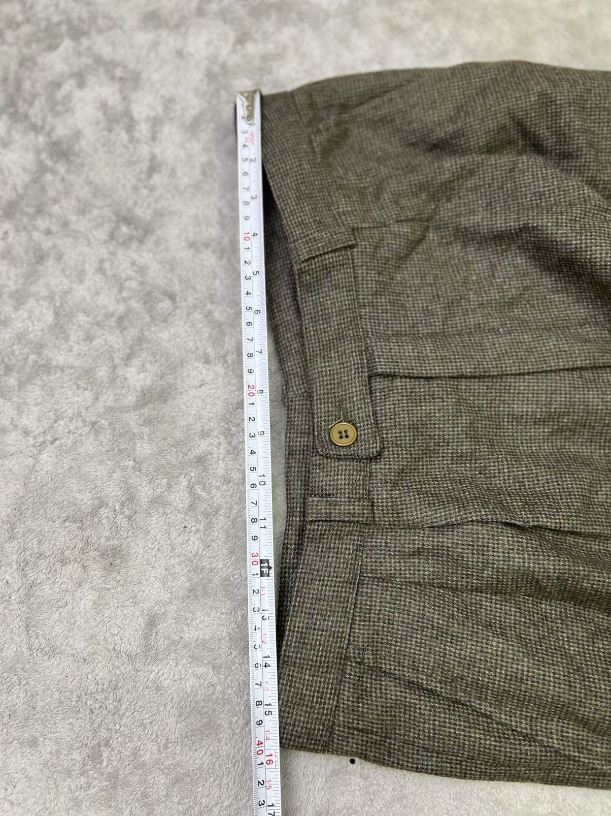 Other Vintage Italian Wool BlendPleated Trousers Brown Micro Check Size US 34 / EU 50 - 9 Thumbnail