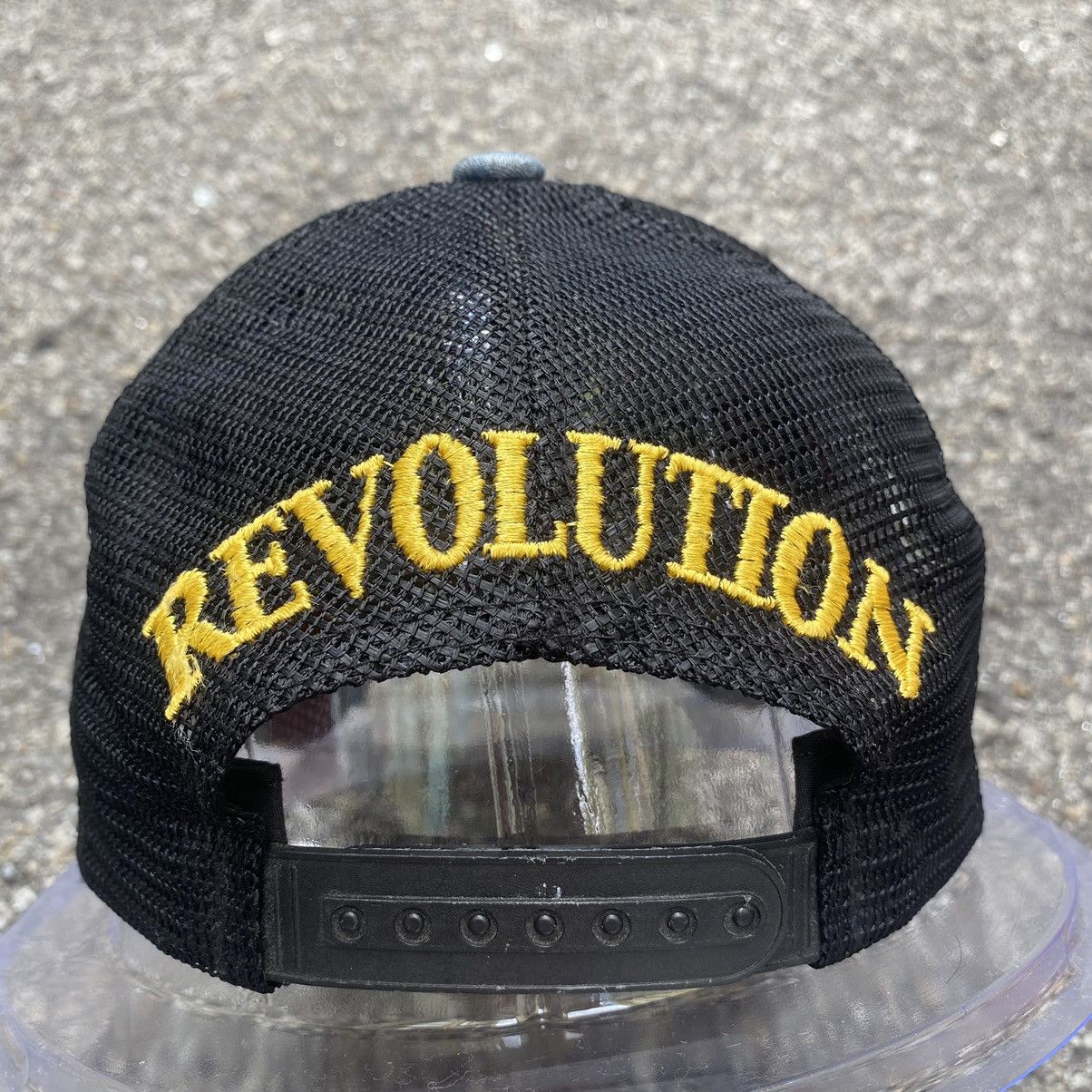 Japanese Brand Distressed Trucker Hat Peace Project World Peace Revolution Size ONE SIZE - 6 Thumbnail