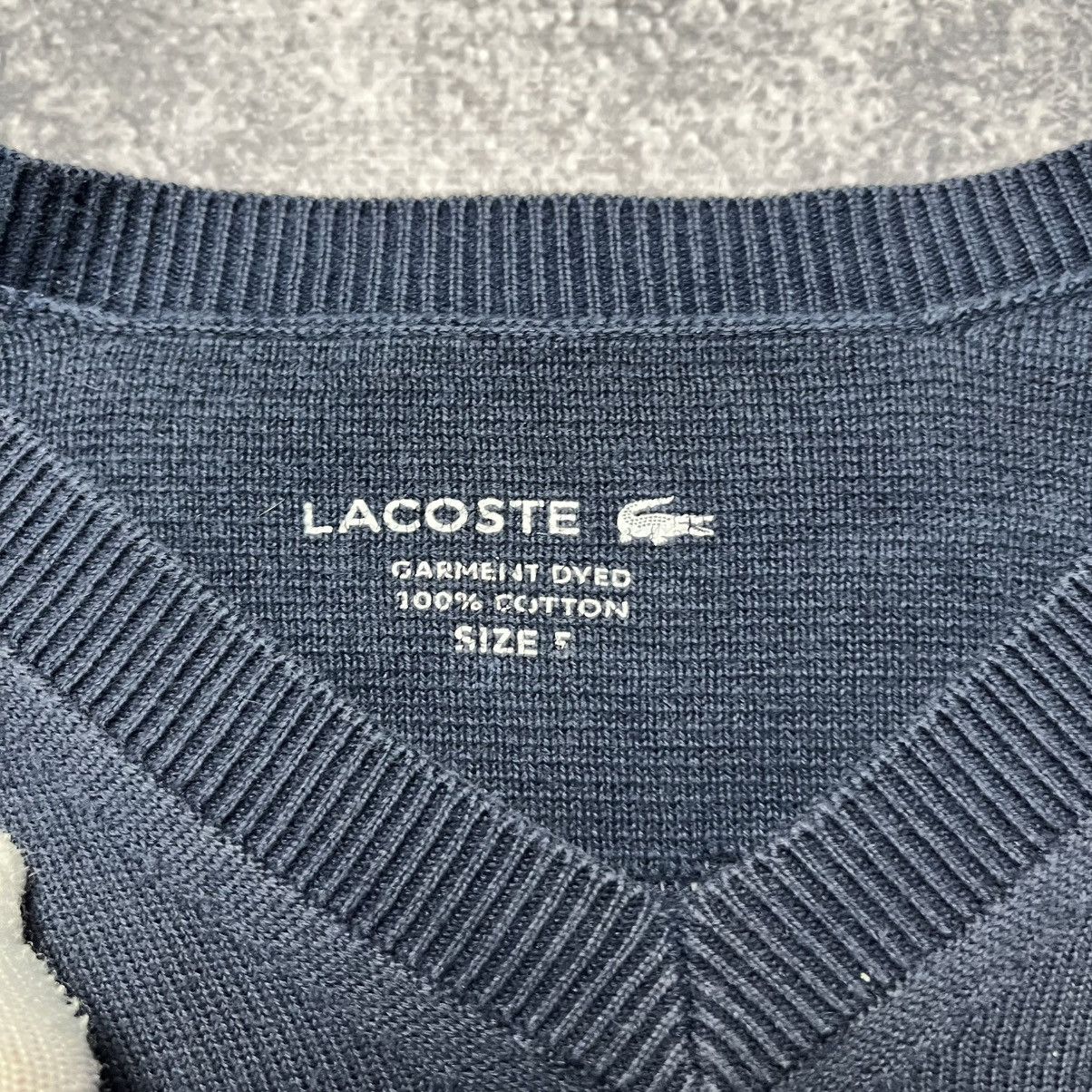 Lacoste Lacoste Blue V-Neck Sweater Streetwear Y2K Designer Size US L / EU 52-54 / 3 - 5 Thumbnail