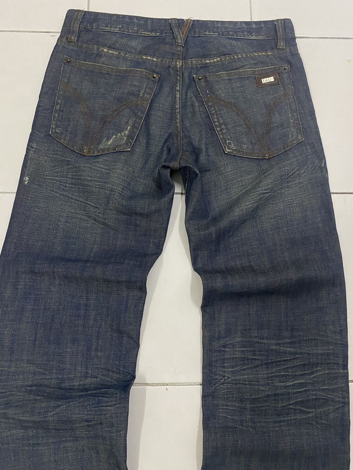 Dolce & Gabbana D&G Dolce & Gabbana Archive "POWER" Distressed Denim Jeans Size US 32 / EU 48 - 16 Thumbnail