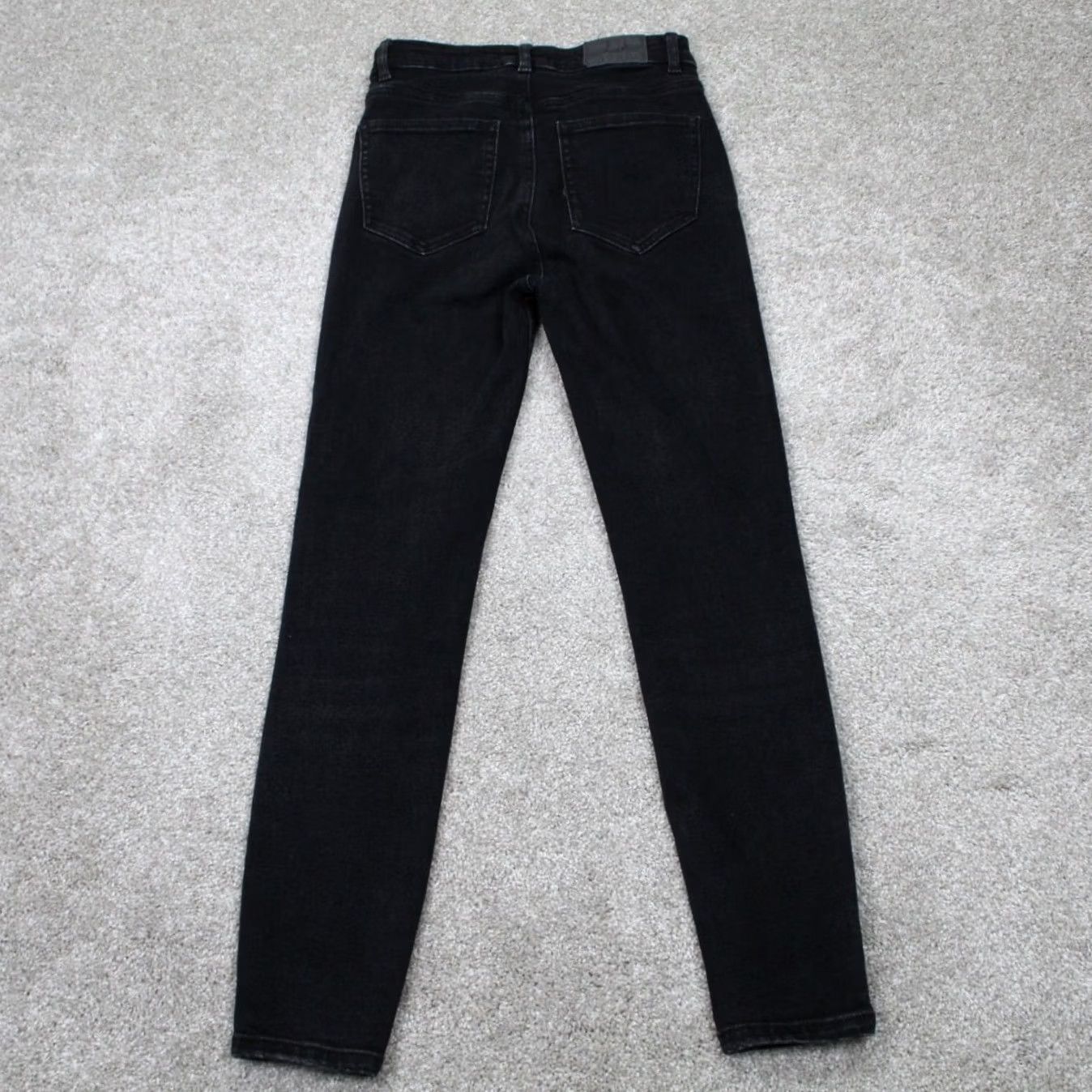 Zara Zara Jeans Womens 4 Black Organic Cotton Stretch Denim 27" Inseam Vintage No Size 27" / US 4 / IT 40 - 6 Thumbnail