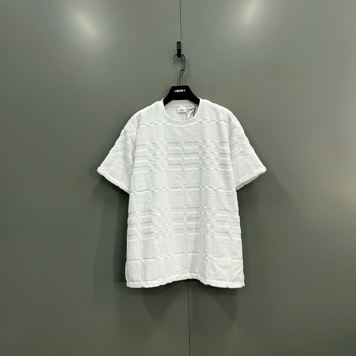 Burberry Burberry White Towel Check Short Sleeve Size US M / EU 48-50 / 2 - 1 Preview