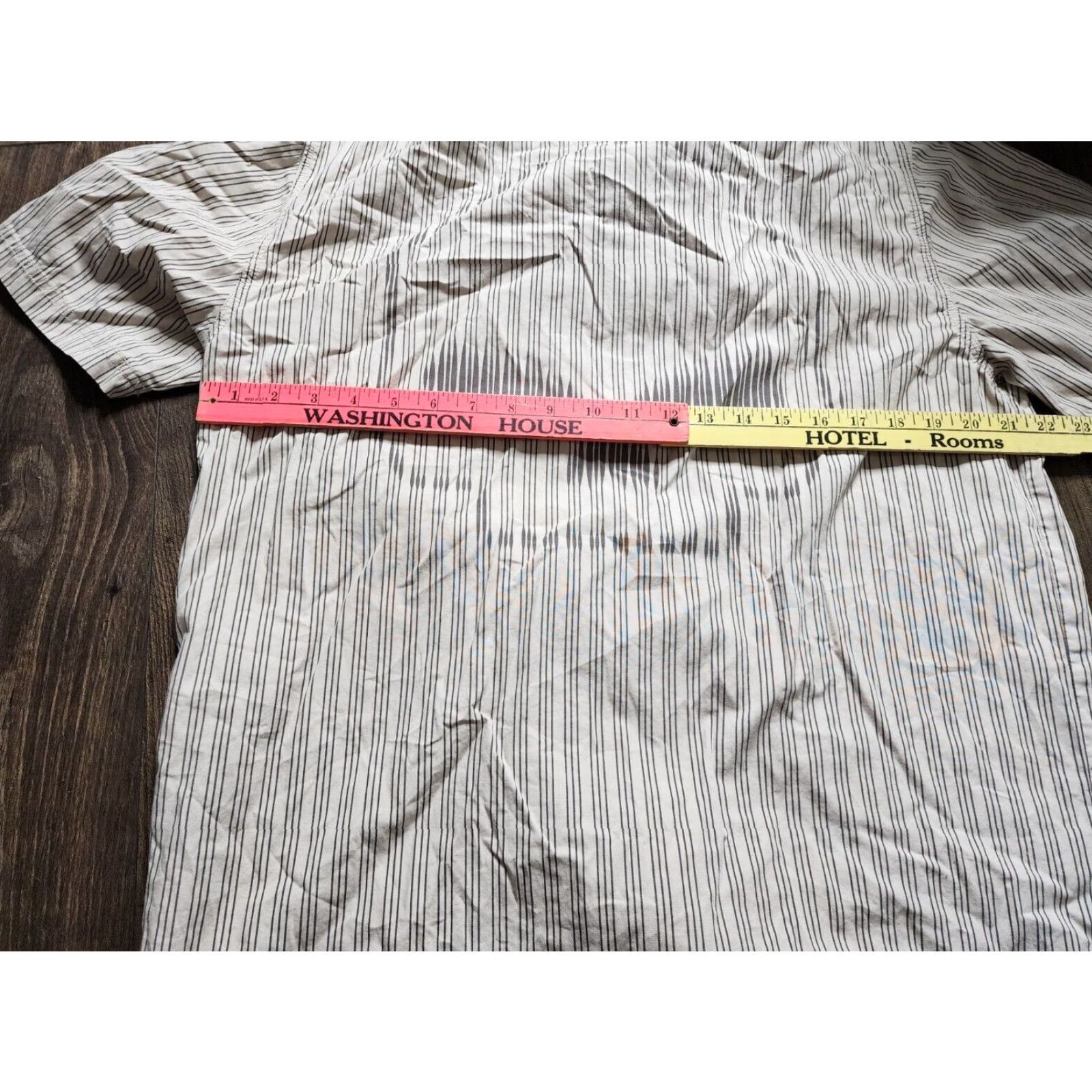 Harley Davidson Harley Davidson Motorcycles Button Down Shirt Mens M Tan Striped Short Sleeve Casual Motorcycle Theme Cotton Size US M / EU 48-50 / 2 - 4 Thumbnail