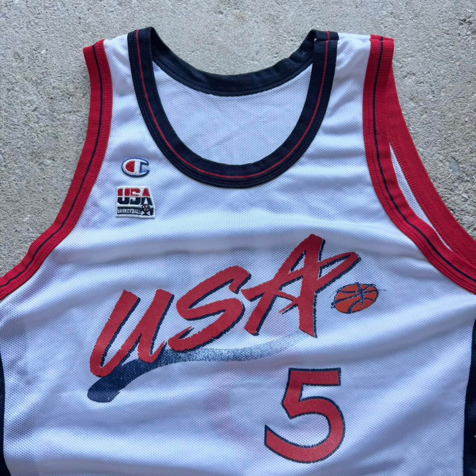Champion 90s Team USA Grant Hill 5 Olympics Basketball Jersey Size US M / EU 48-50 / 2 - 1 Thumbnail