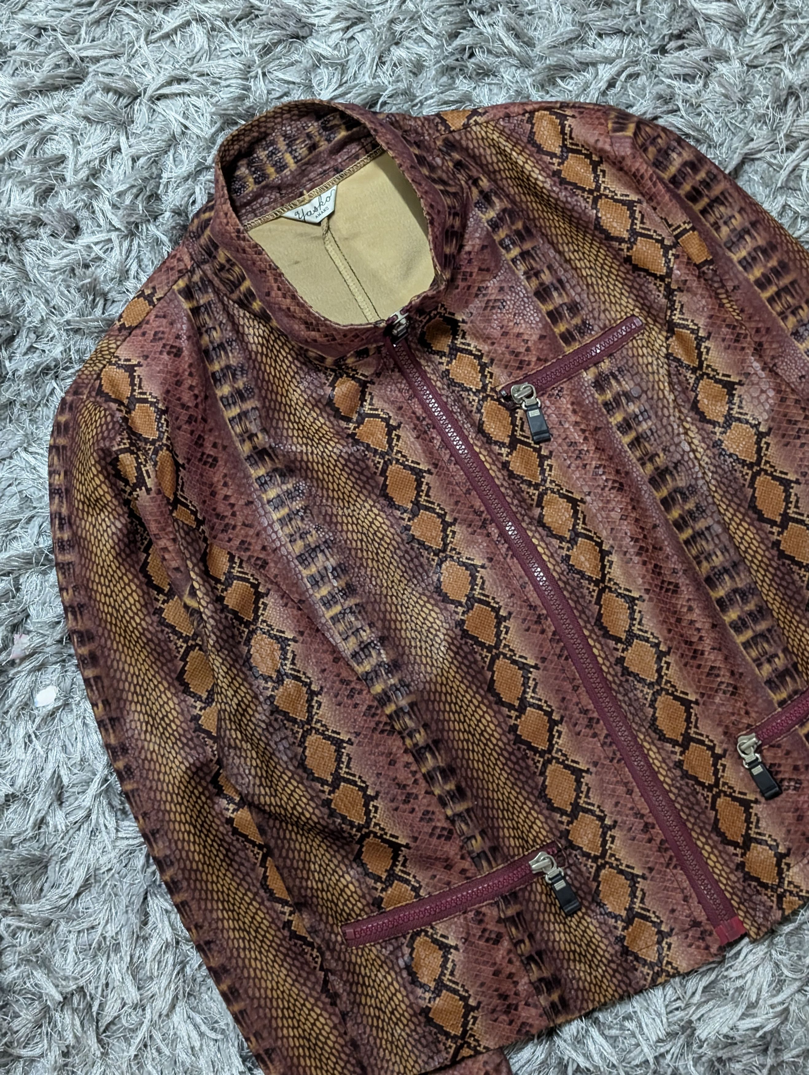 Other Vintage Yasko Amano Reptile Jacket Snake Skin Coat Pattern Size M / US 6-8 / IT 42-44 - 5 Thumbnail