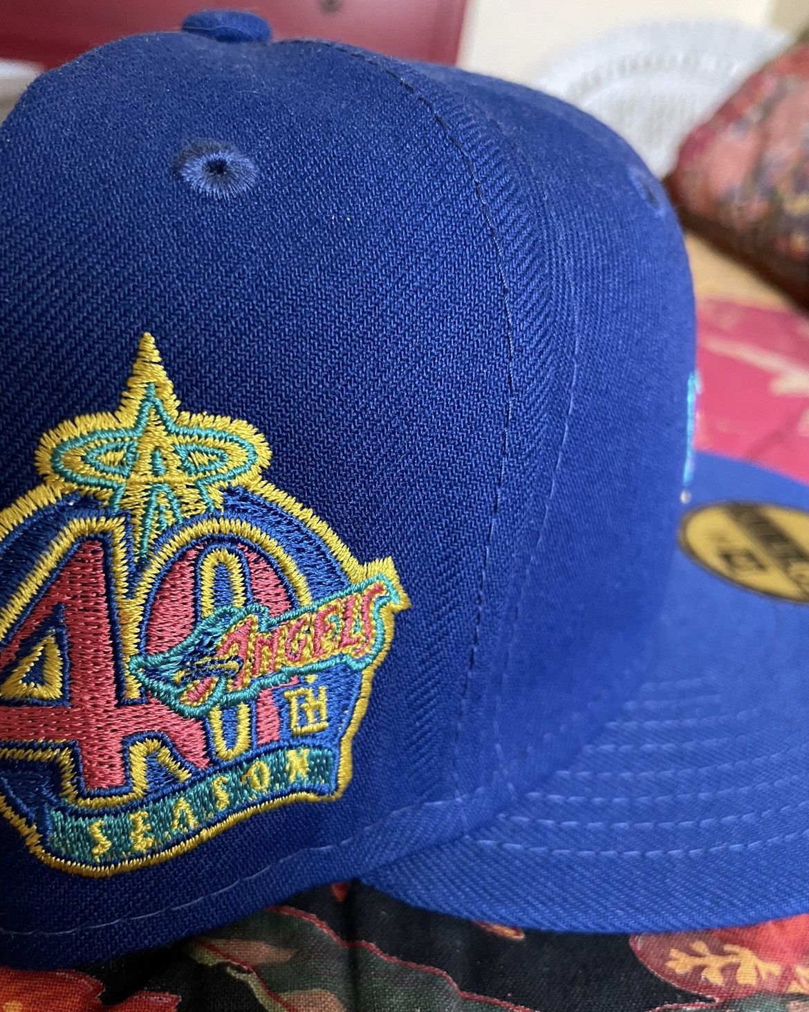 New Era Blue Los Angeles Angels 40th Anniversary Fitted Hat Size ONE SIZE - 2 Thumbnail