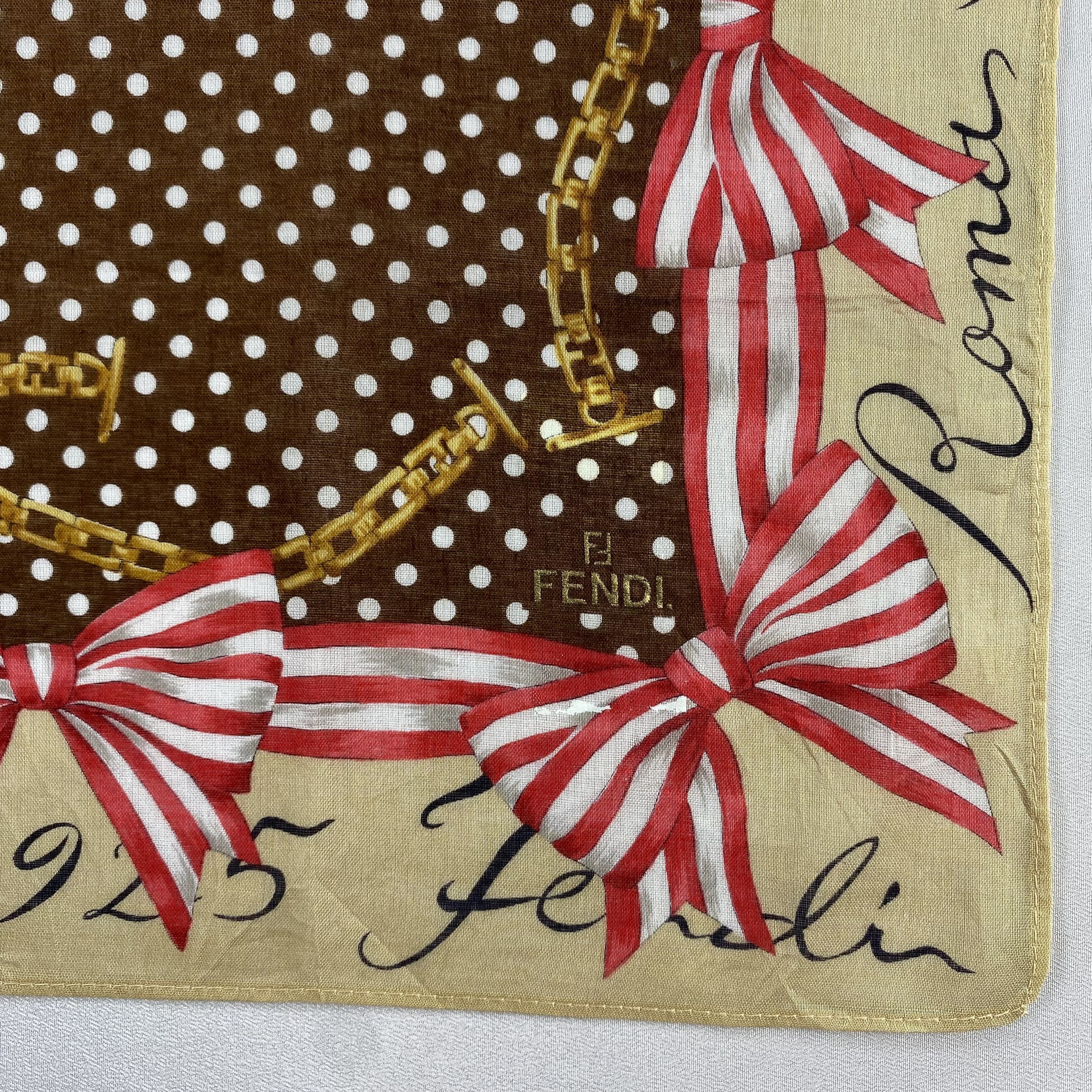 Vintage Fendi Handkerchief / Neckerchief / Bandana-P552 Size ONE SIZE - 2 Thumbnail