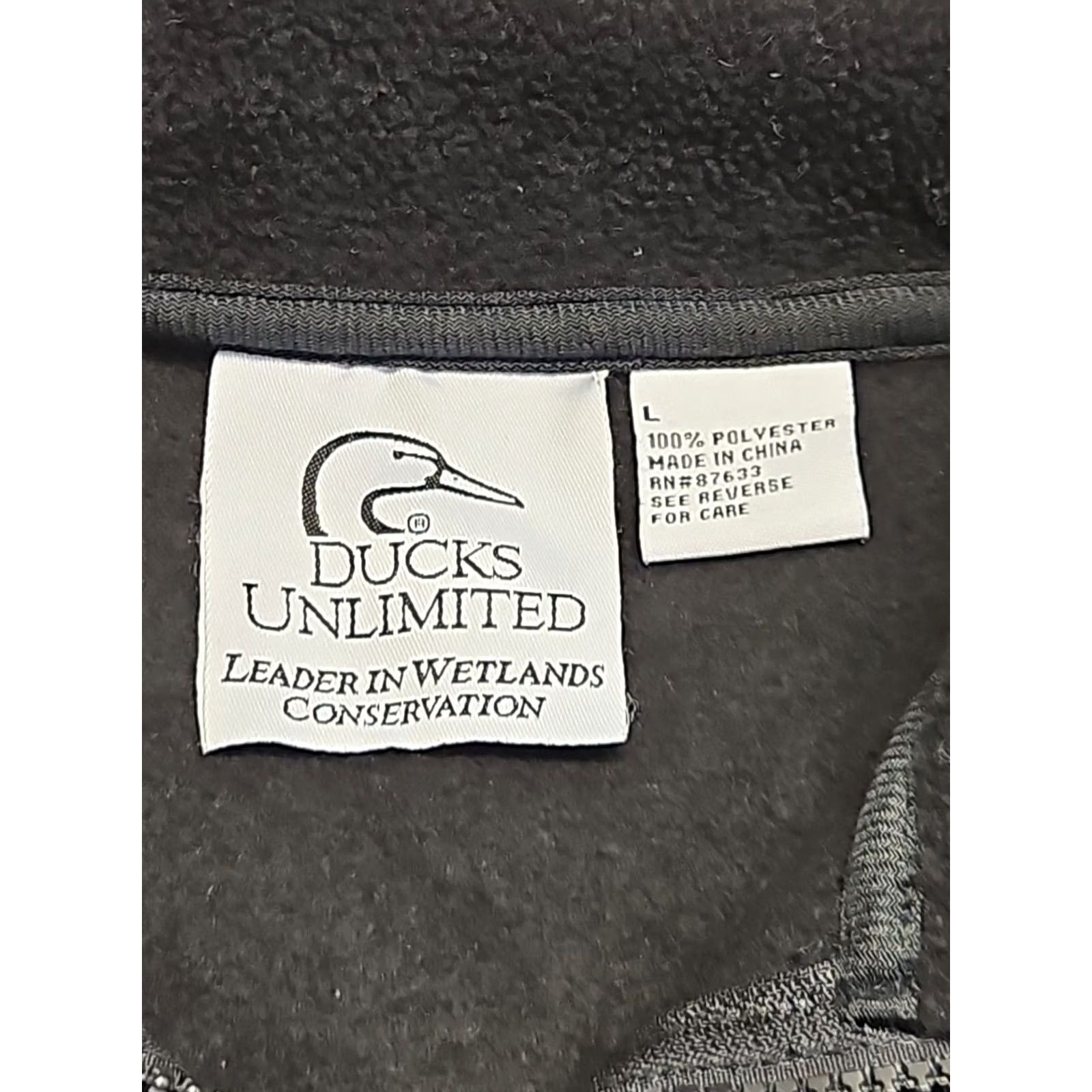 Vintage Ducks Unlimited Vest Full Zip Fleece Black L Mens Size US L / EU 52-54 / 3 - 4 Thumbnail