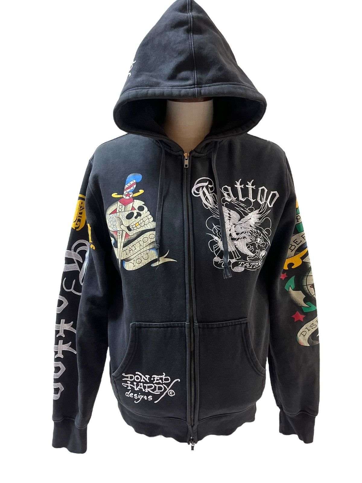 Ed Hardy Iconic Ed Hardy Embroidered Tatoo Los Angeles Hoodie Size US L / EU 52-54 / 3 - 6 Thumbnail