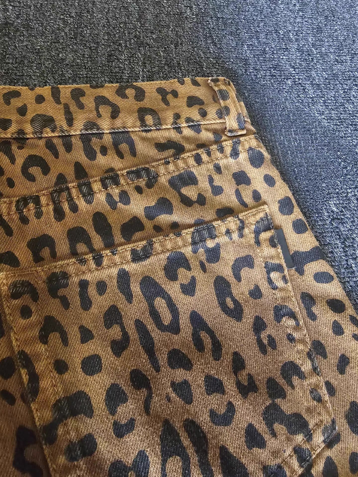 Saint Laurent Paris Saint Laurent Women's Leopard Print Jeans Q4 Size 33" - 6 Thumbnail