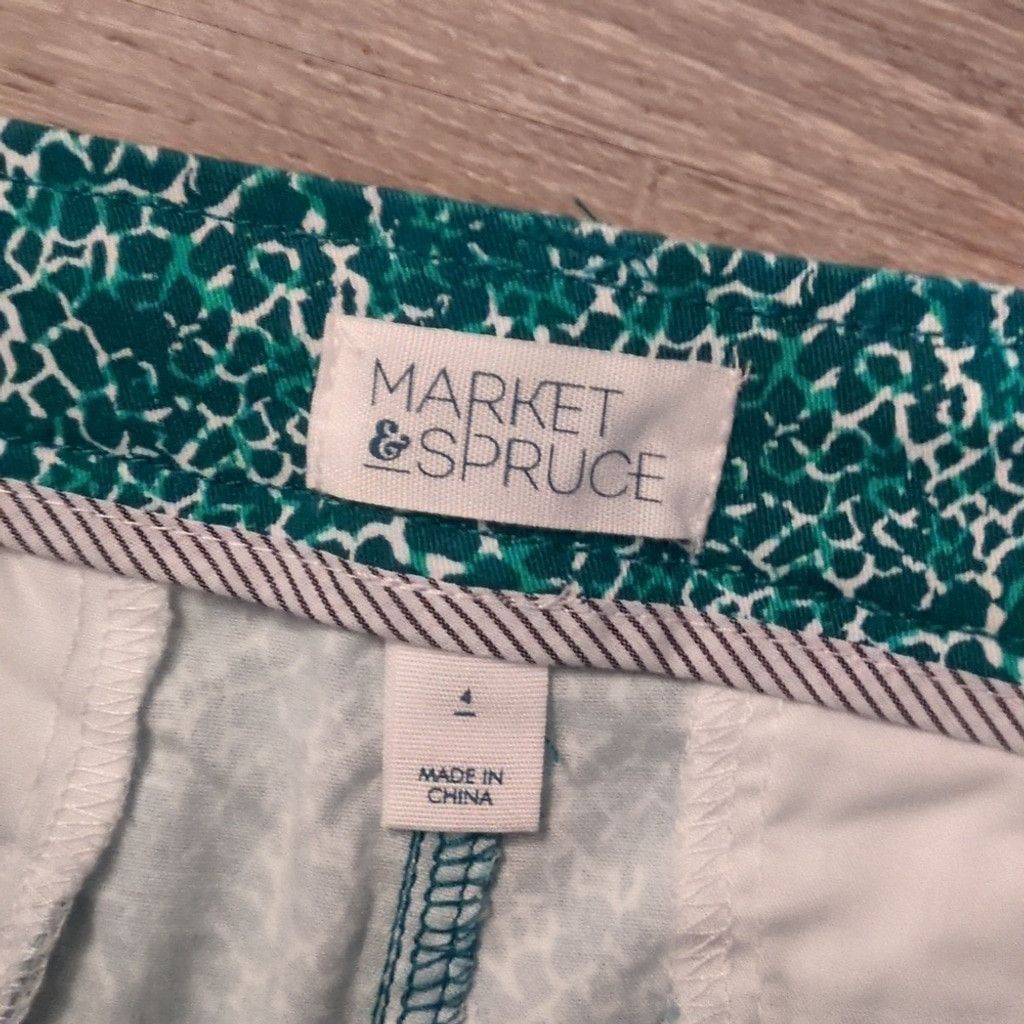 Other Market & Spruce Teal Lorraine Shorts Size 4 Size 27" / US 4 / IT 40 - 4 Thumbnail