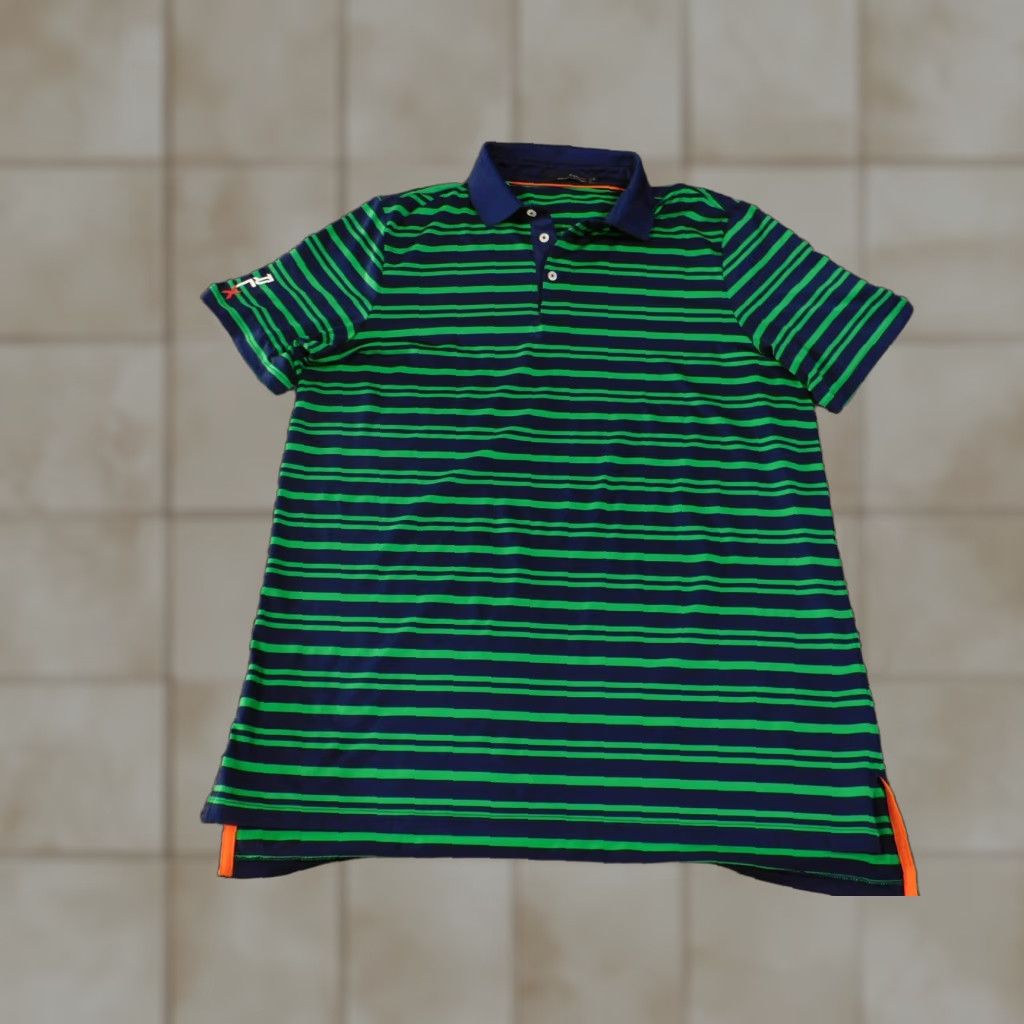 Ralph Lauren VINTAGE? No — RLX Ralph Lauren Polo Shirt Mens XS Blue Striped Golf Short Sleeve Polo Shirt Size US L / EU 52-54 / 3 - 1 Thumbnail