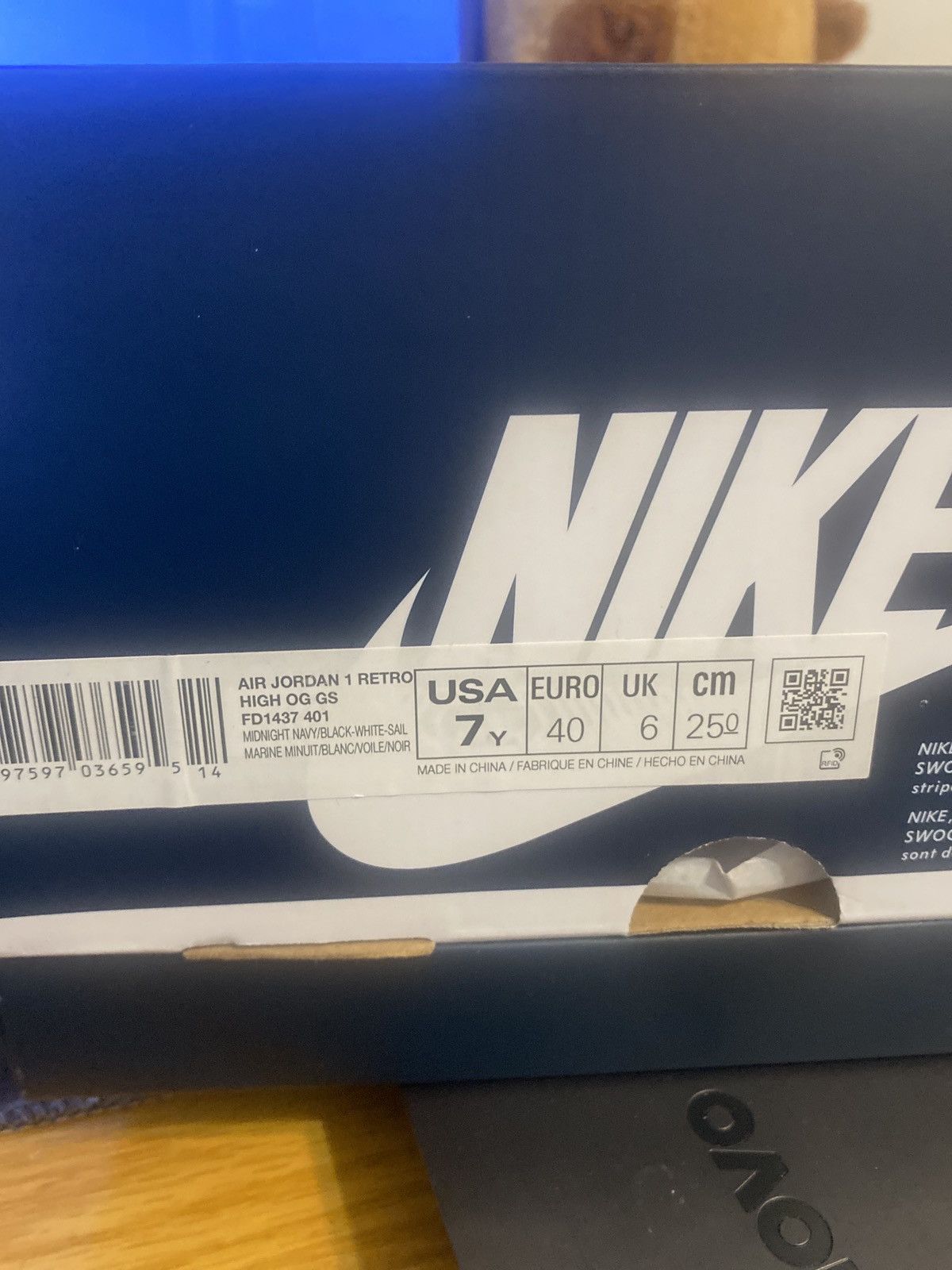 Jordan Brand Nike air Jordan 1 high midnight navy Size US 7 / EU 40 - 7 Thumbnail