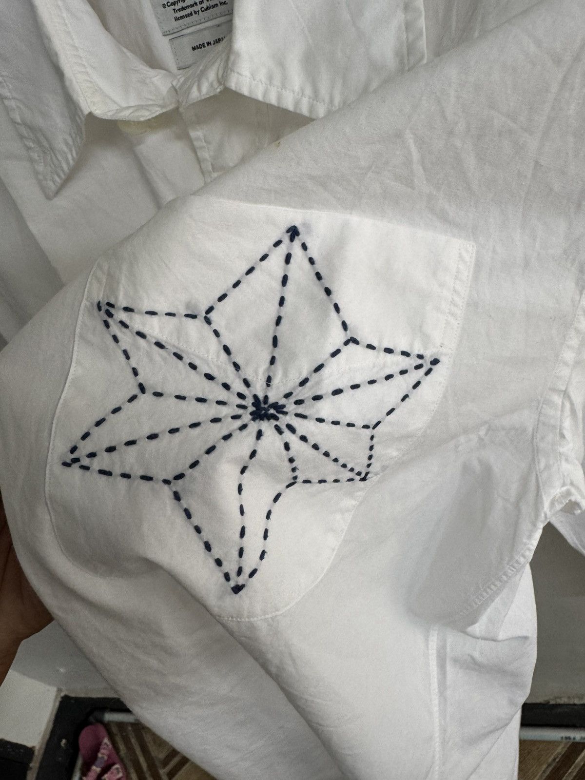 Visvim VISVIM STAR LOGO POCKET WHITE LONGSHIRT Size US L / EU 52-54 / 3 - 4 Thumbnail