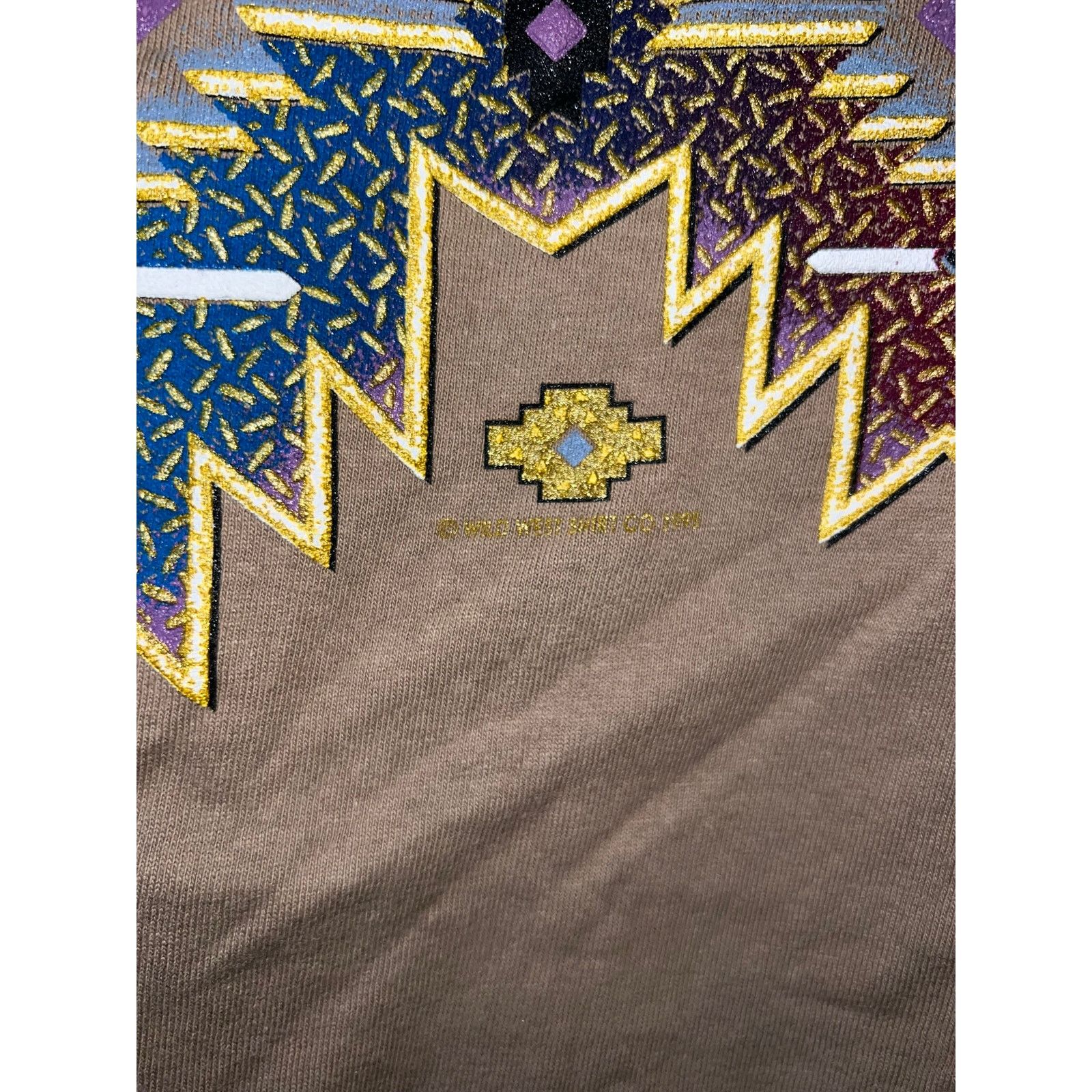 Vintage Vintage Santa Fe Shirt New Mexico Brown Art Tee VTG 90s L Size US L / EU 52-54 / 3 - 6 Thumbnail