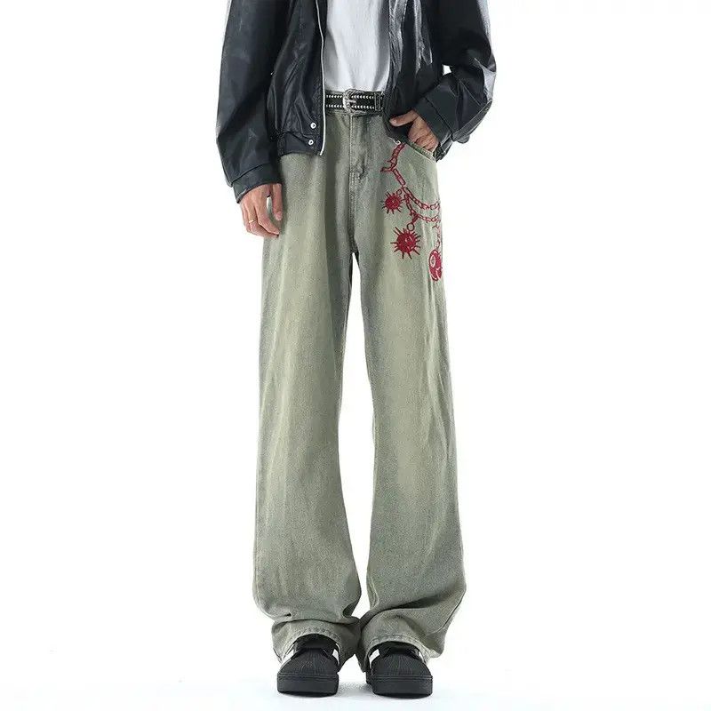 Japanese Brand Retro loose high street hip-hop jeans Size US 32 / EU 48 - 1 Thumbnail