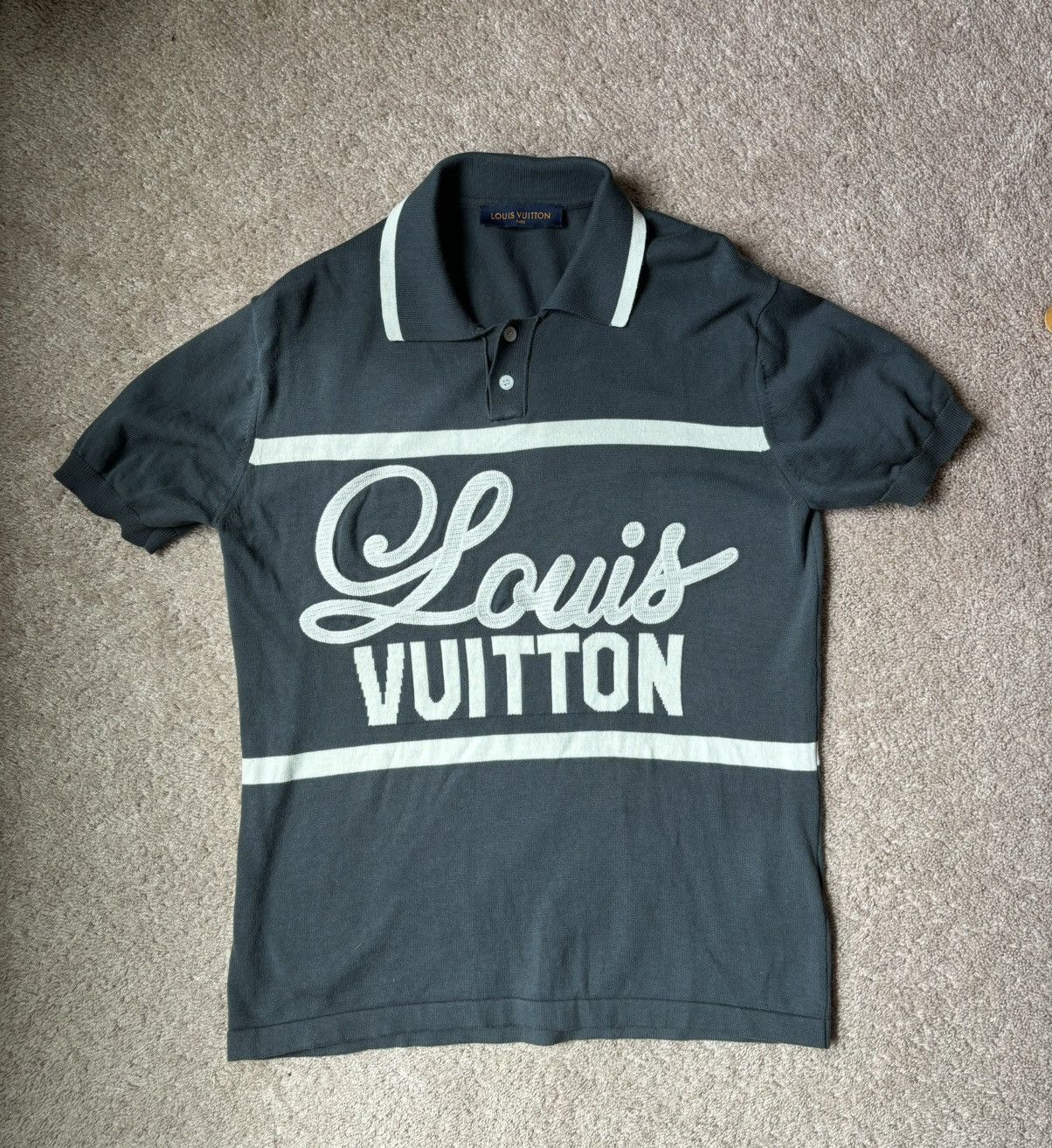 Louis Vuitton Louis Vuitton Script Blue Polo Shirt Size US S / EU 44-46 / 1 - 1 Preview